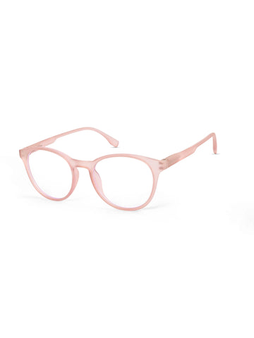 RayBloc | Baby Pink Medium Full Rim OVAL Computer Glasses for Men & Women [Blue Block]