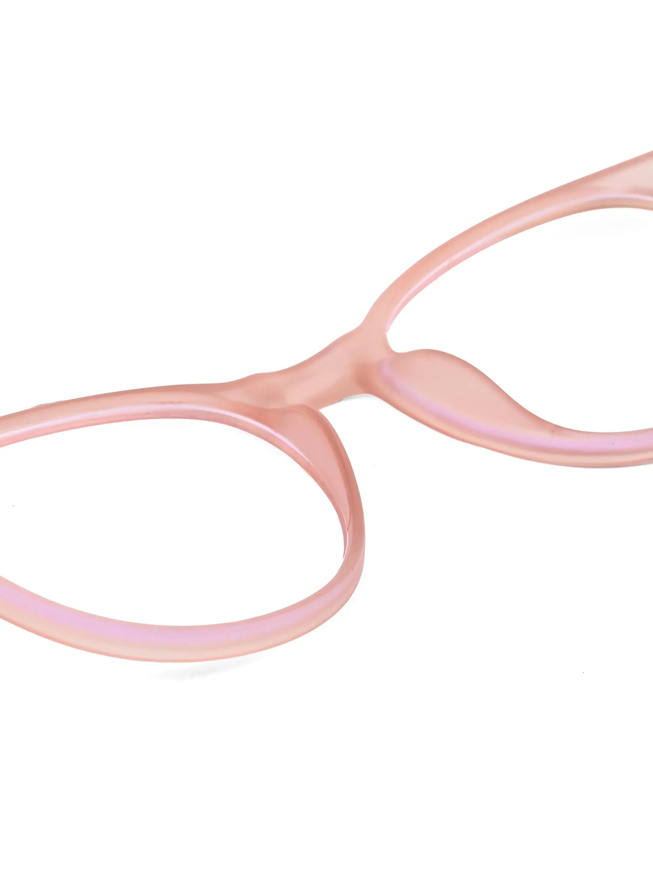 RayBloc | Baby Pink Medium Full Rim OVAL Computer Glasses for Men & Women [Blue Block]