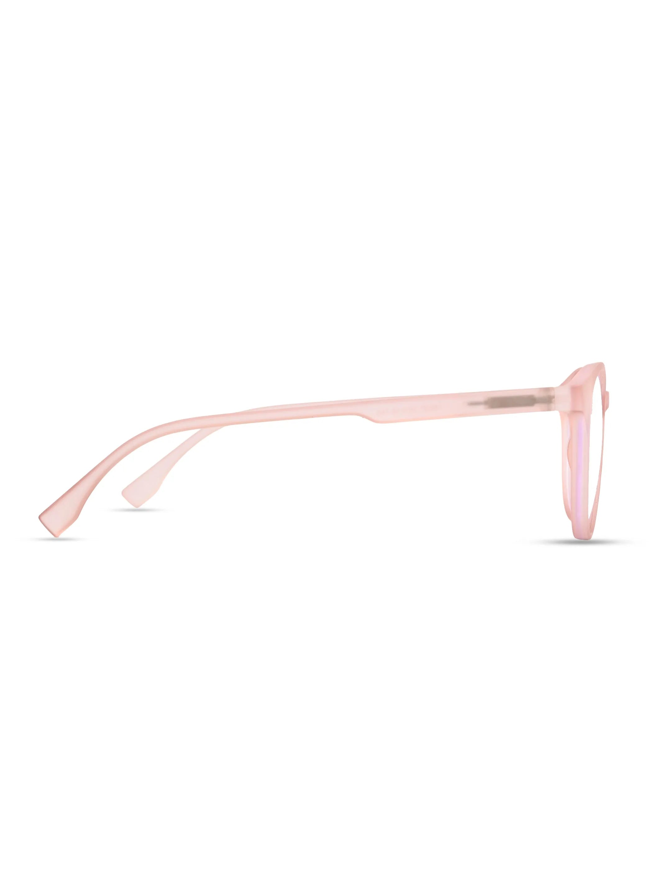 RayBloc | Baby Pink Medium Full Rim OVAL Computer Glasses for Men & Women [Blue Block]