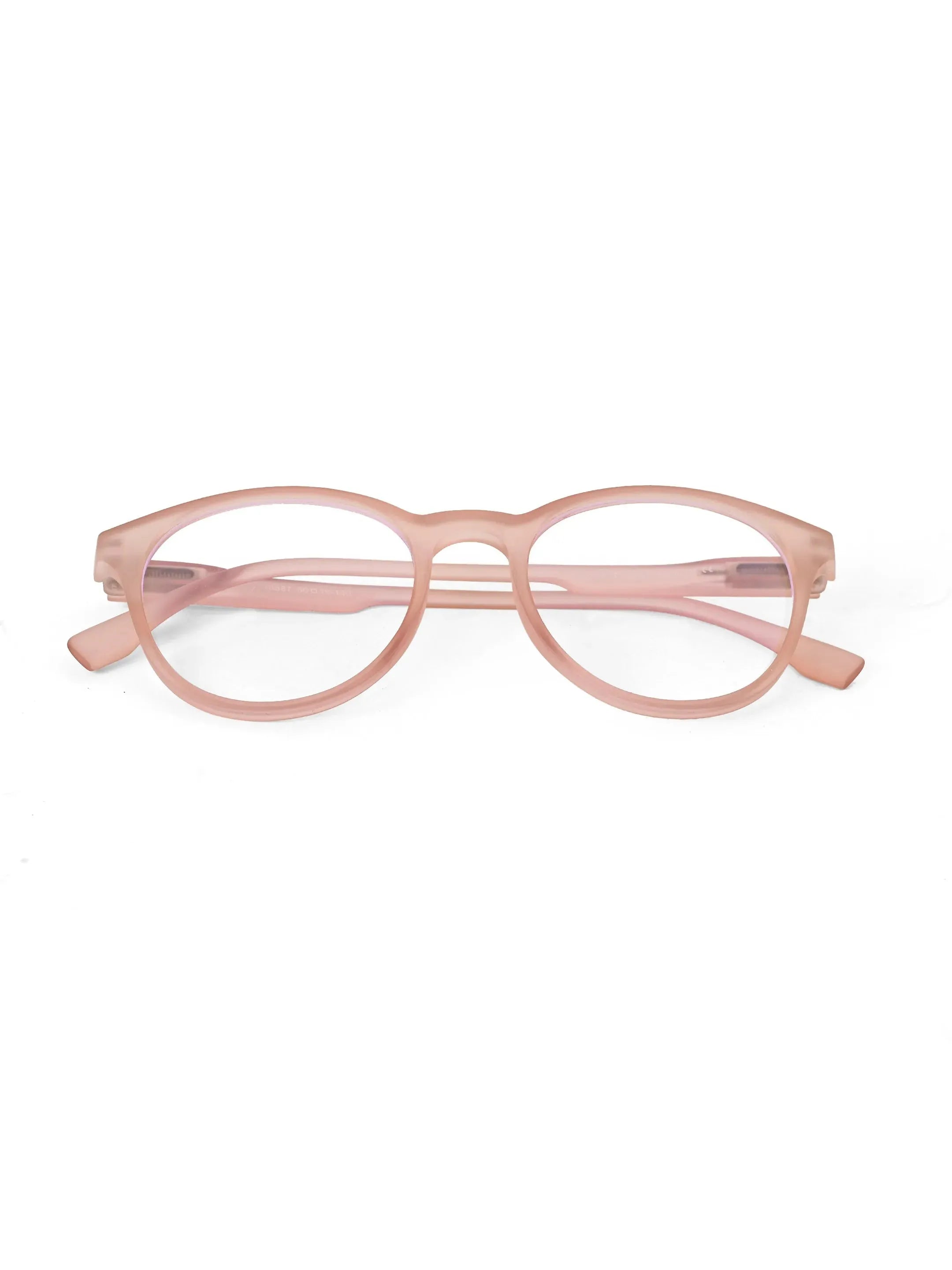 RayBloc | Baby Pink Medium Full Rim OVAL Computer Glasses for Men & Women [Blue Block]