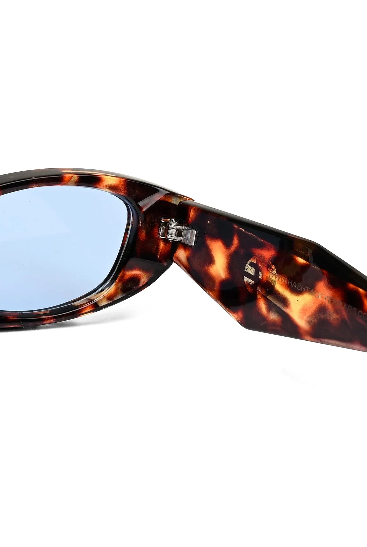 Avita | Brown Texture Transparent Large Full Rim Cateye Sunglasses for Women [UV-protected]