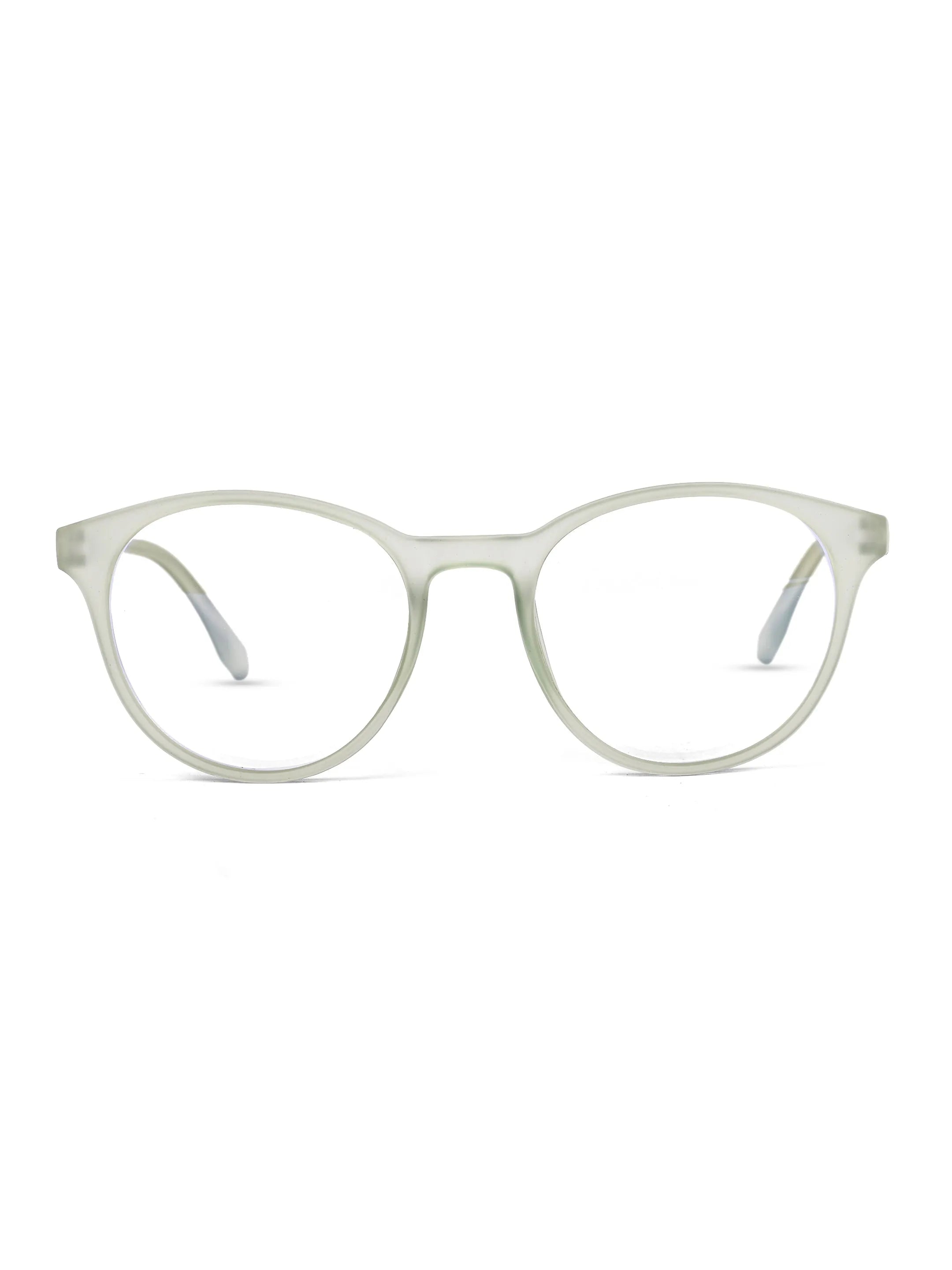 RayBloc | Light Green Medium Full Rim OVAL Computer Glasses for Men & Women [Blue Block]