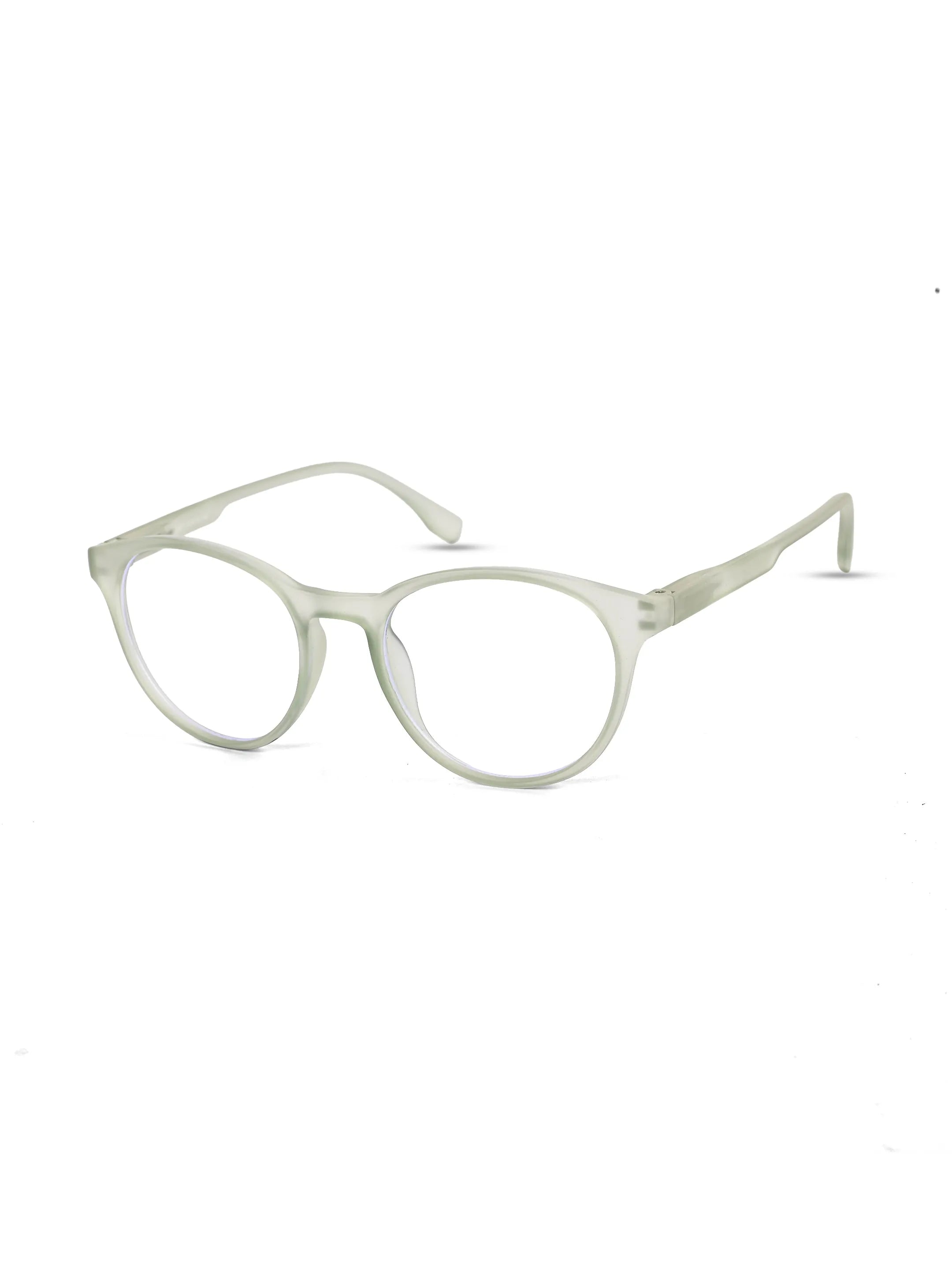 RayBloc | Light Green Medium Full Rim OVAL Computer Glasses for Men & Women [Blue Block]