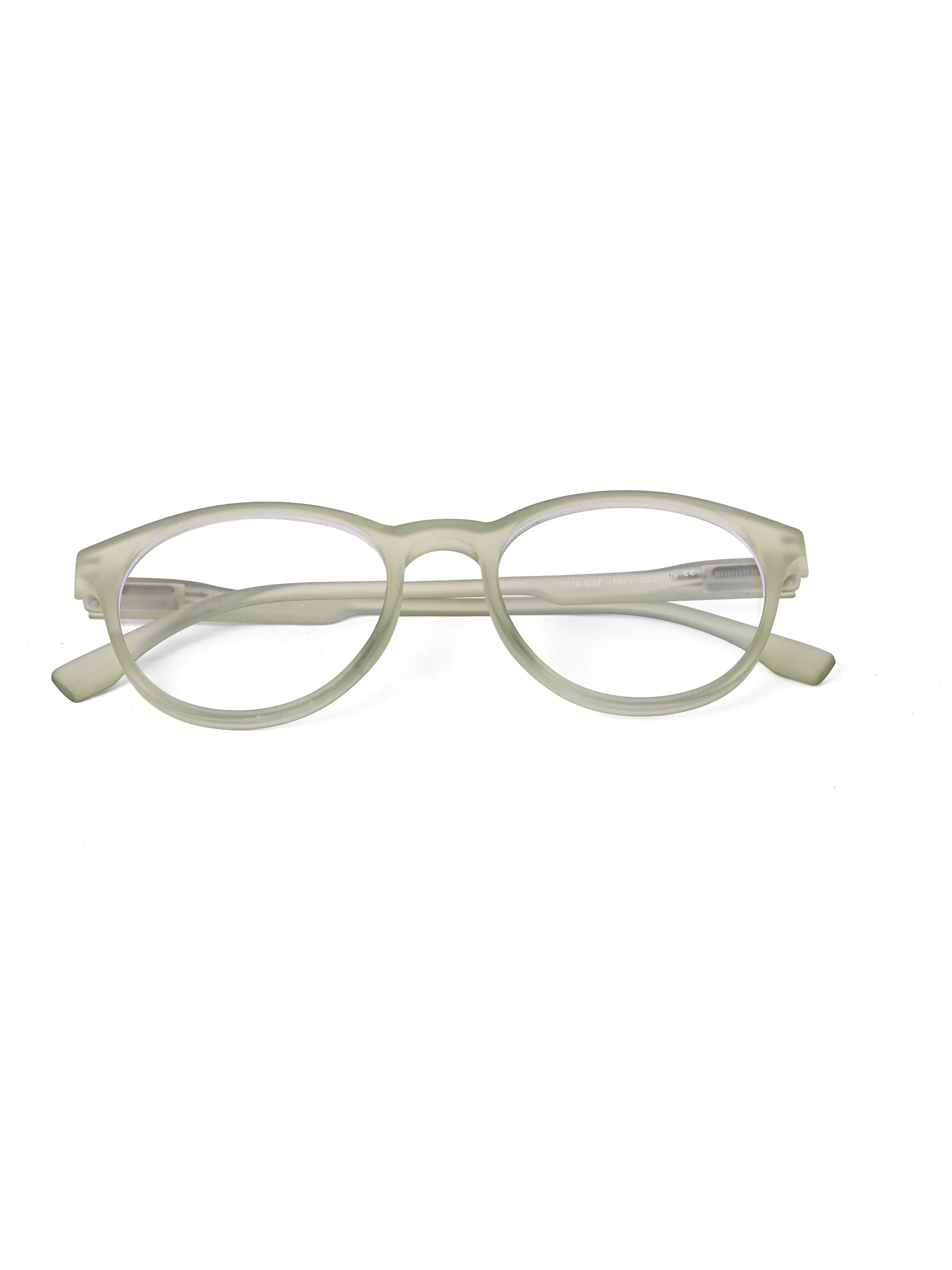 RayBloc | Light Green Medium Full Rim OVAL Computer Glasses for Men & Women [Blue Block]