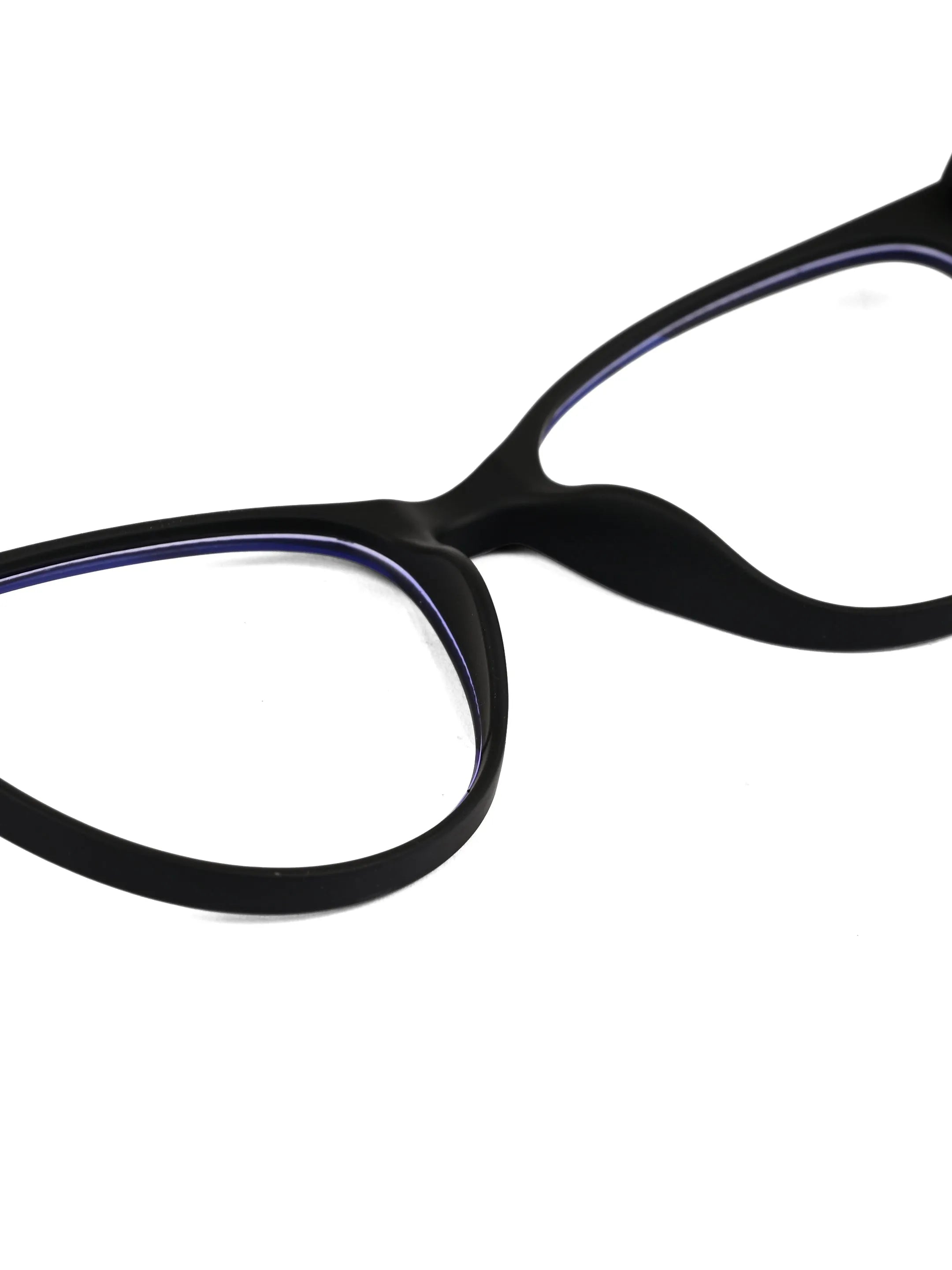 TruBlu | Black Medium Full Rim CATEYE Computer Glasses for Men & Women [Blue Block]