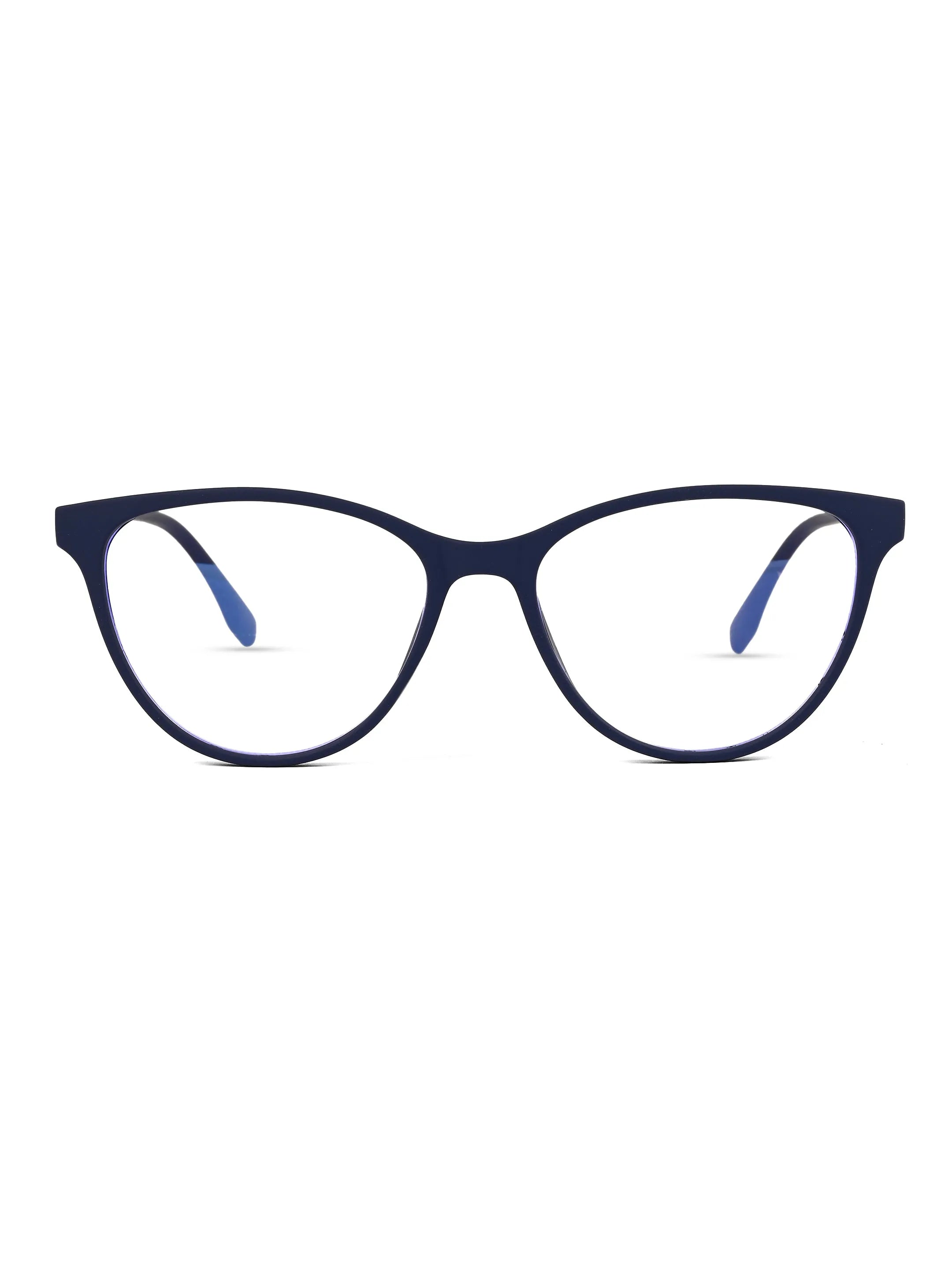 TruBlu | Blue Medium Full Rim CATEYE Computer Glasses for Men & Women [Blue Block]