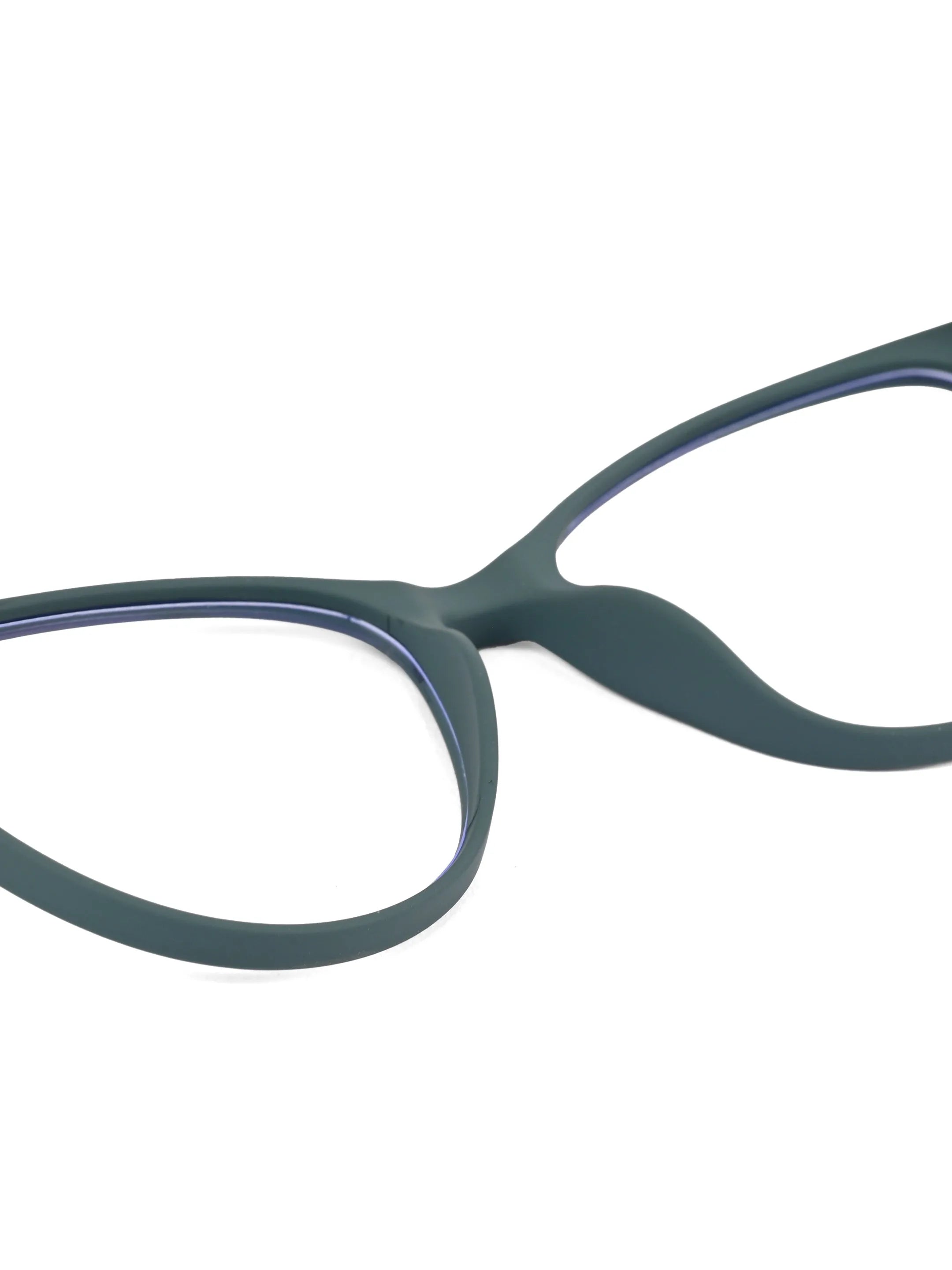 TruBlu | Olive Green Medium Full Rim CATEYE Computer Glasses for Men & Women [Blue Block]
