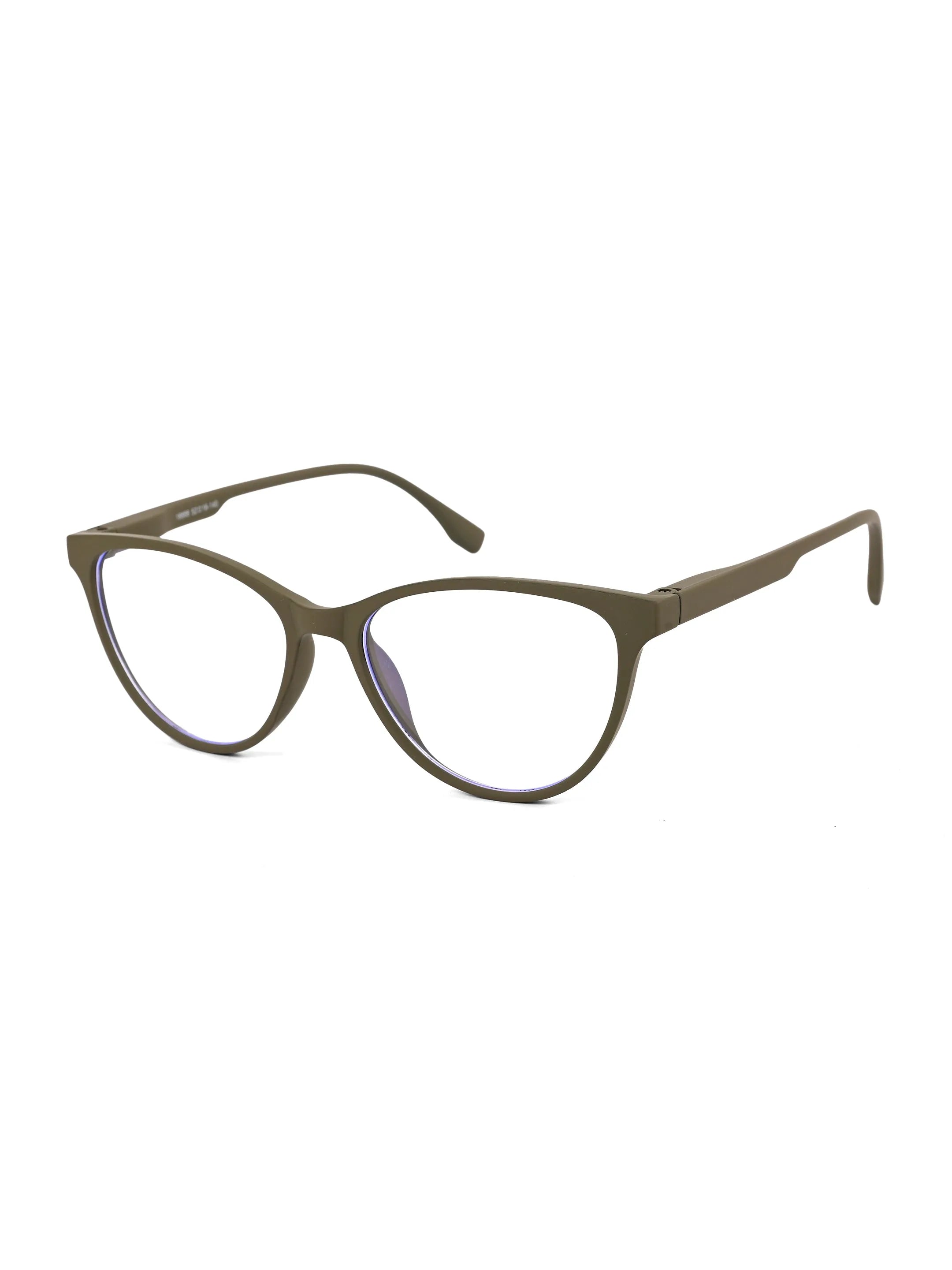TruBlu | Dark Green Medium Full Rim CATEYE Computer Glasses for Men & Women [Blue Block]