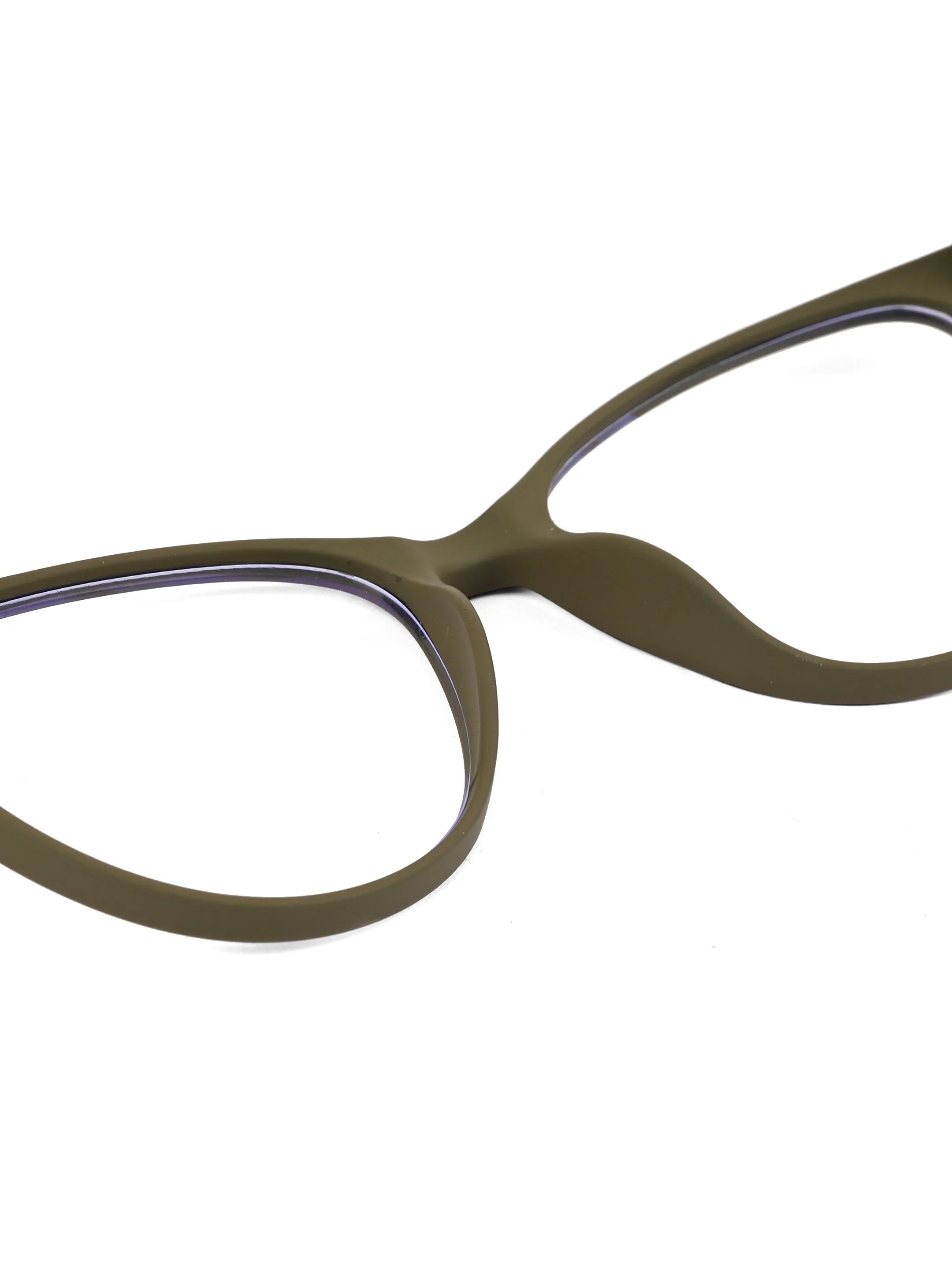 TruBlu | Dark Green Medium Full Rim CATEYE Computer Glasses for Men & Women [Blue Block]