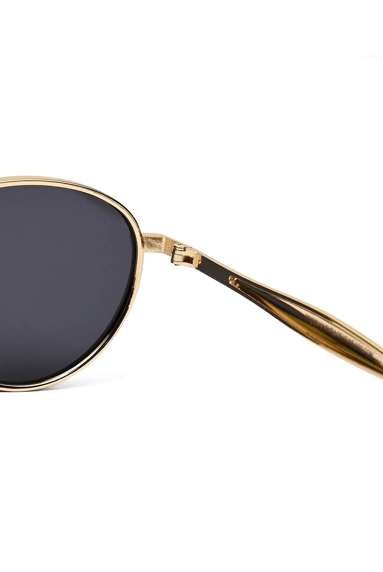 Nuvira | Gold Large Full Rim Oval Sunglasses for Men & Women [UV-protected]