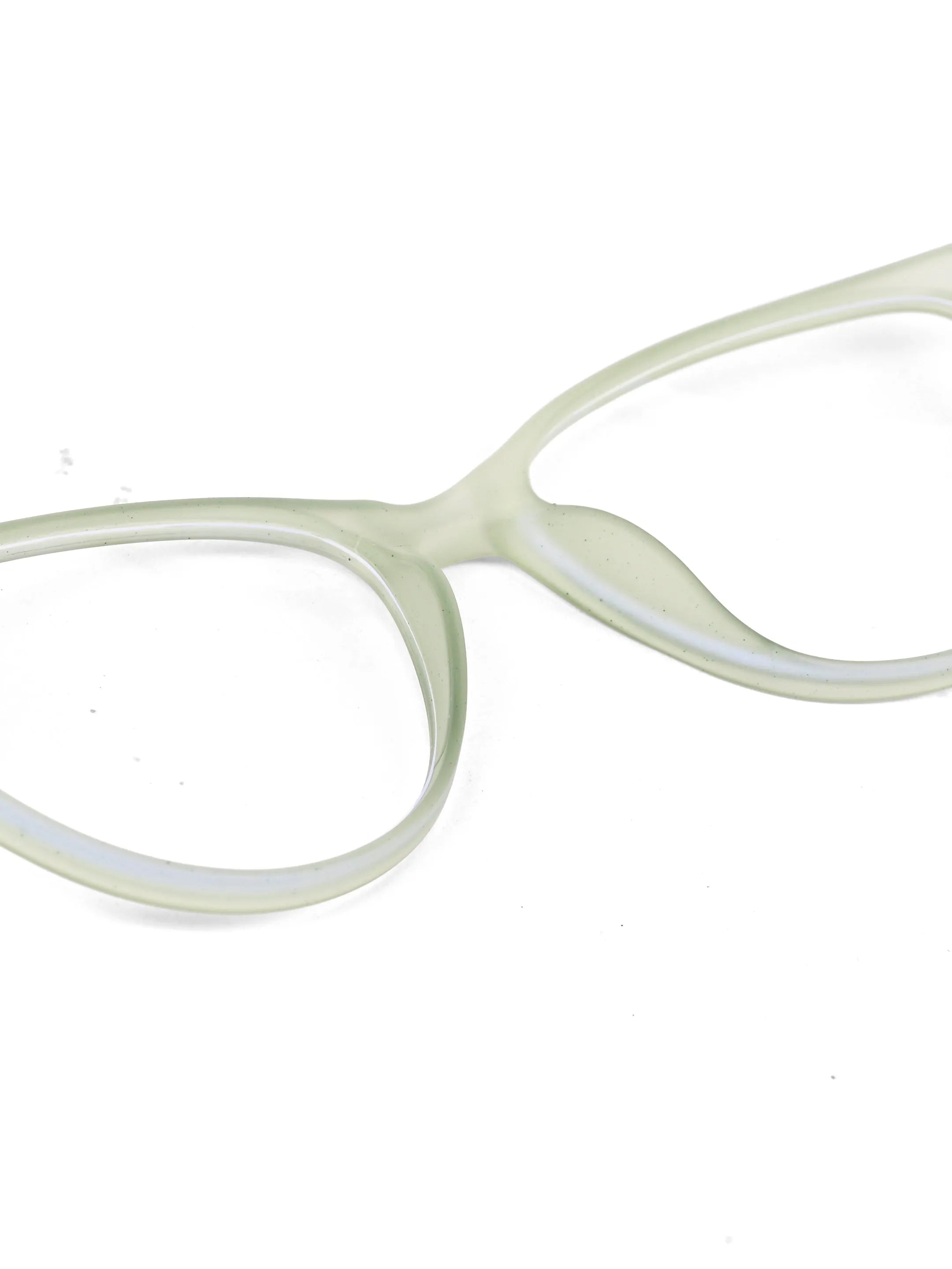 TruBlu | Light Green Medium Full Rim CATEYE Computer Glasses for Men & Women [Blue Block]