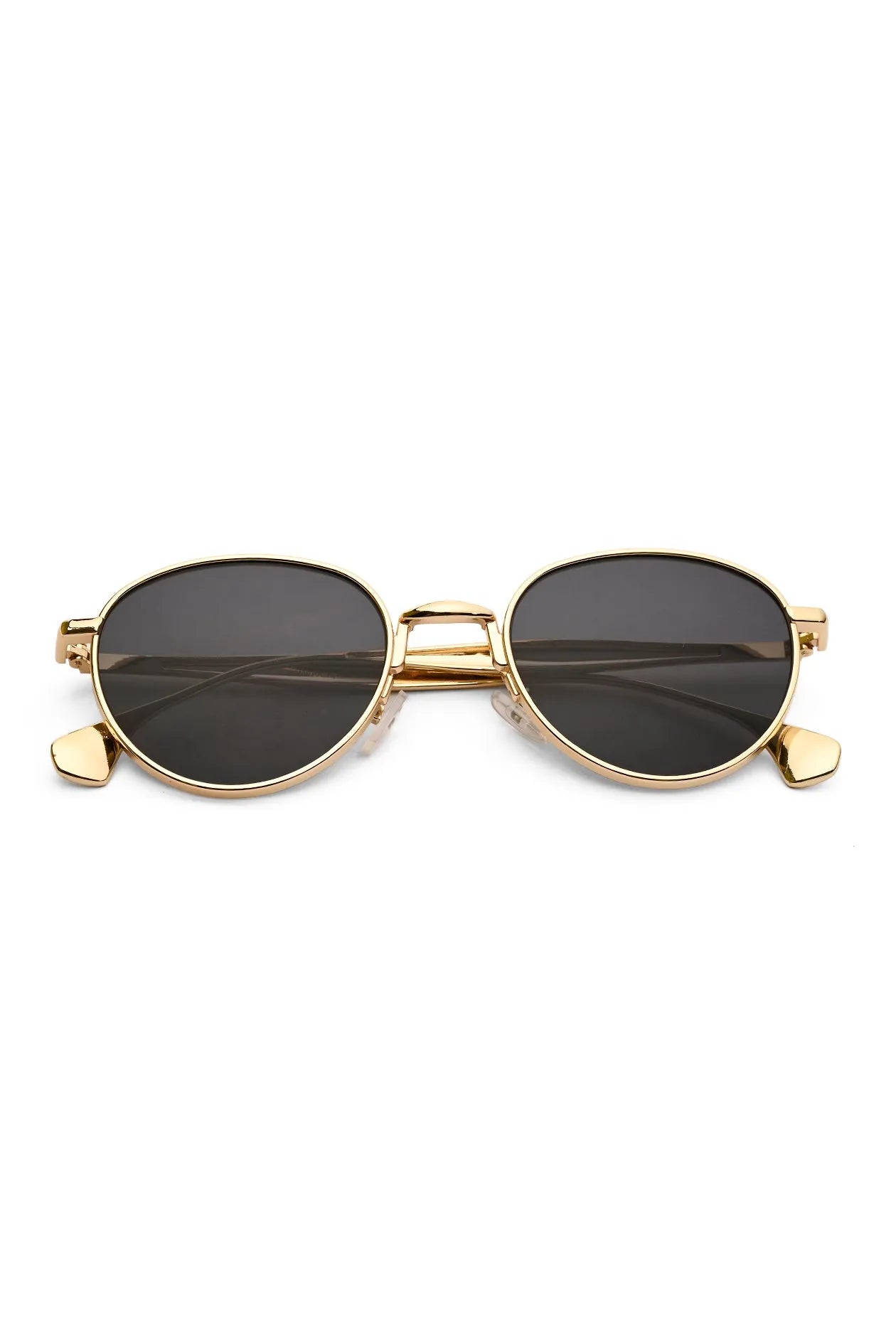 Nuvira | Gold Large Full Rim Oval Sunglasses for Men & Women [UV-protected]