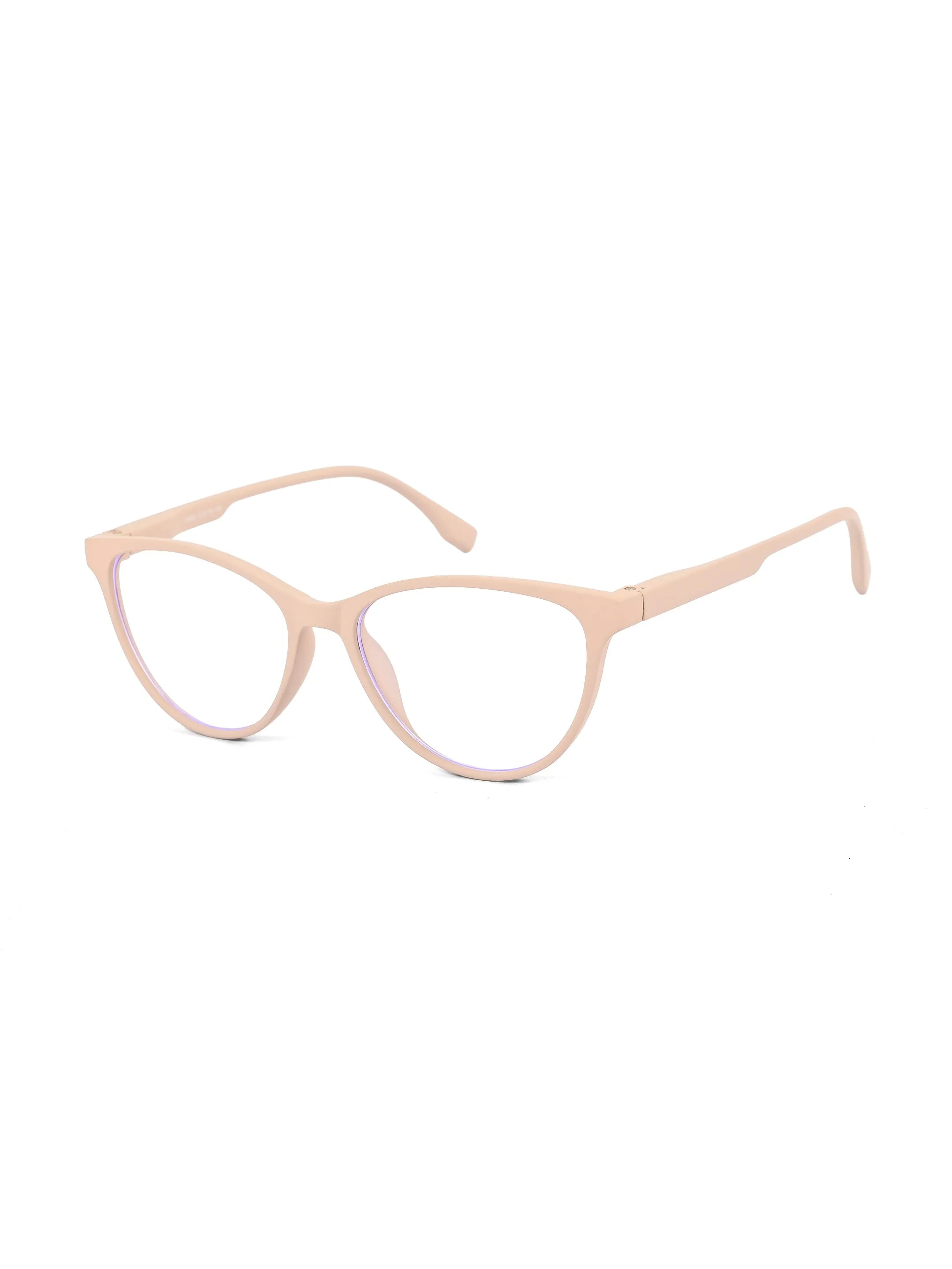 TruBlu | Cream Medium Full Rim CATEYE Computer Glasses for Men & Women [Blue Block]