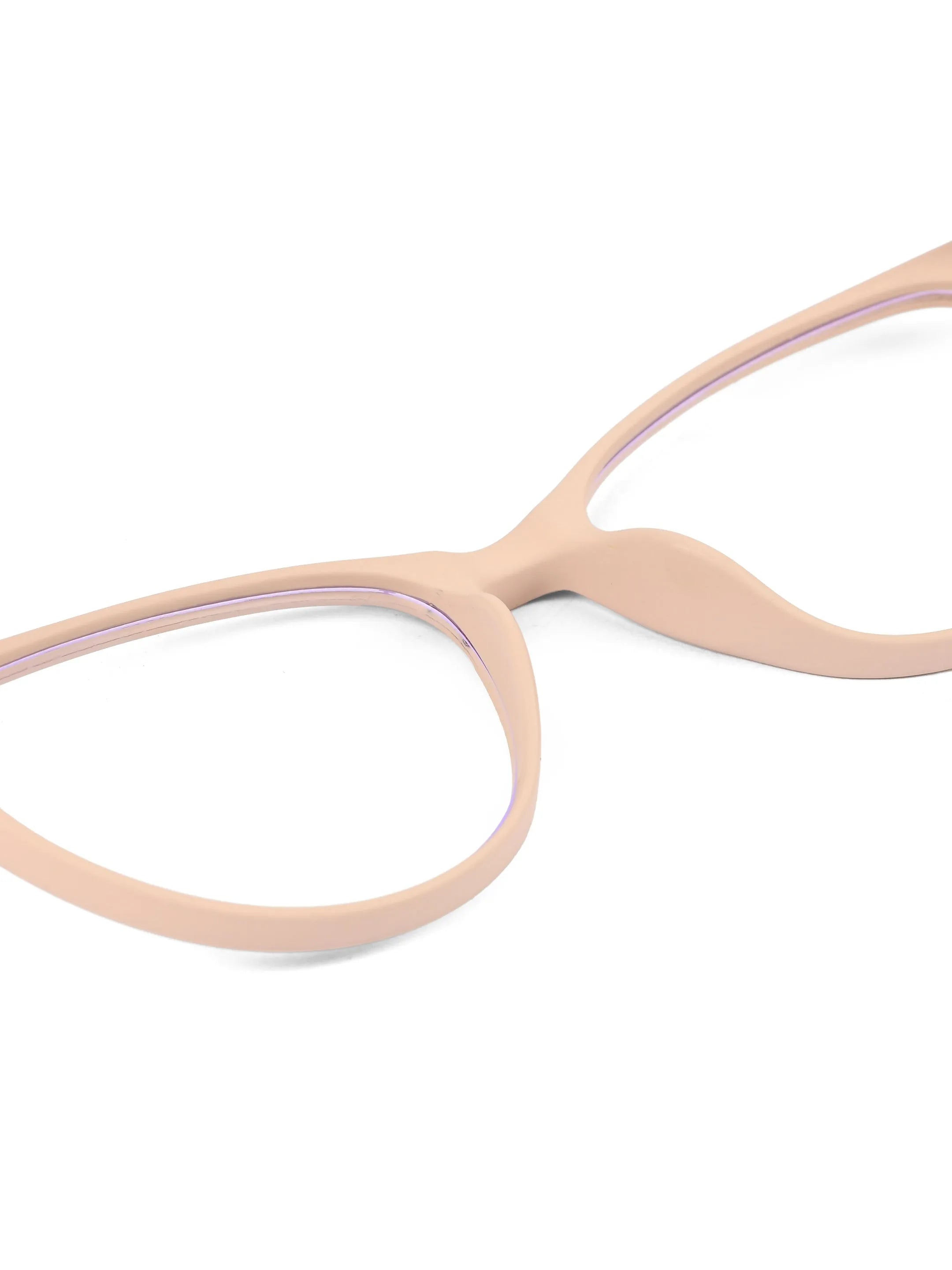 TruBlu | Cream Medium Full Rim CATEYE Computer Glasses for Men & Women [Blue Block]