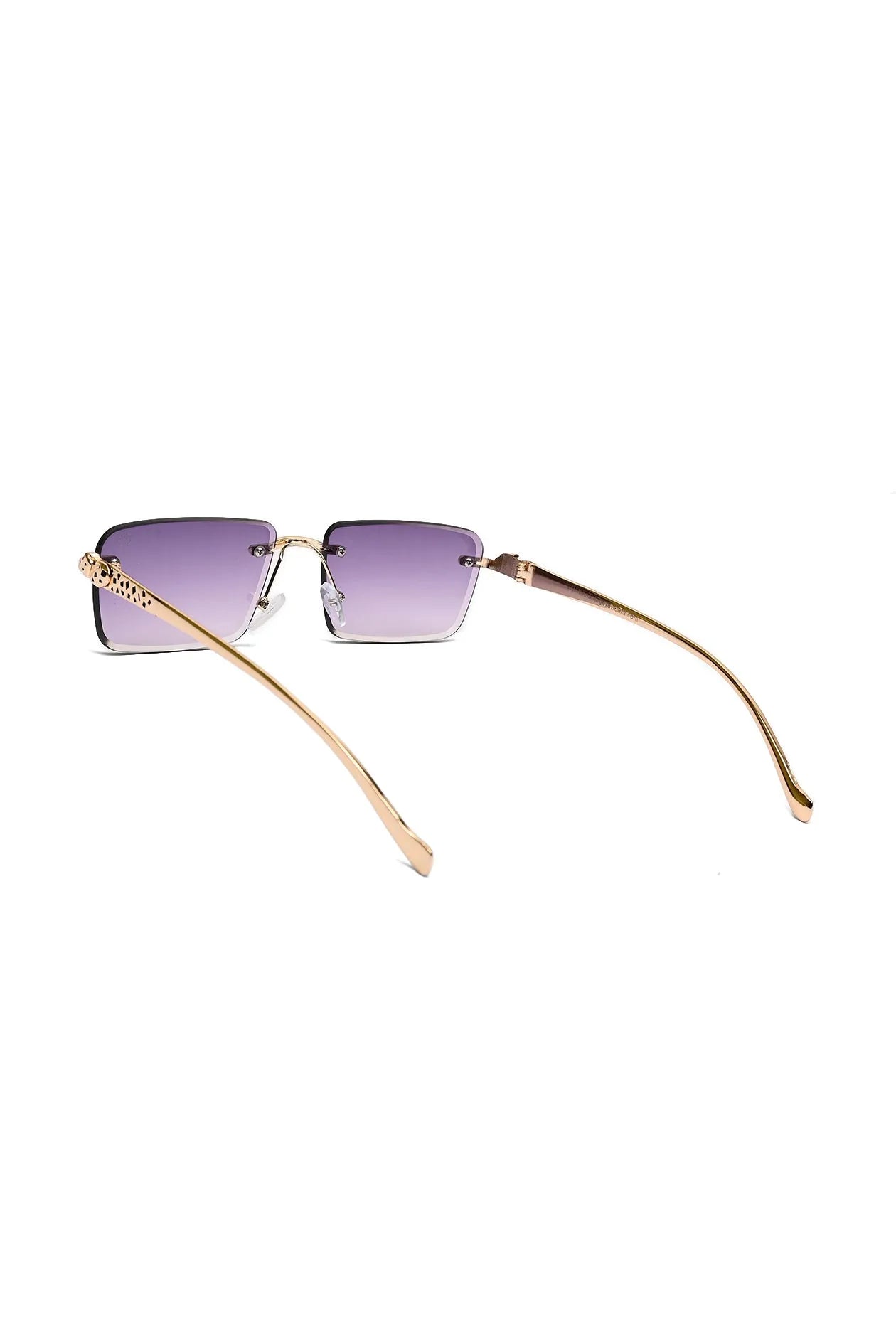Clyra | Gradient Purple Medium RimLess RECTANGLE Sunglasses for Men [UV-protected]