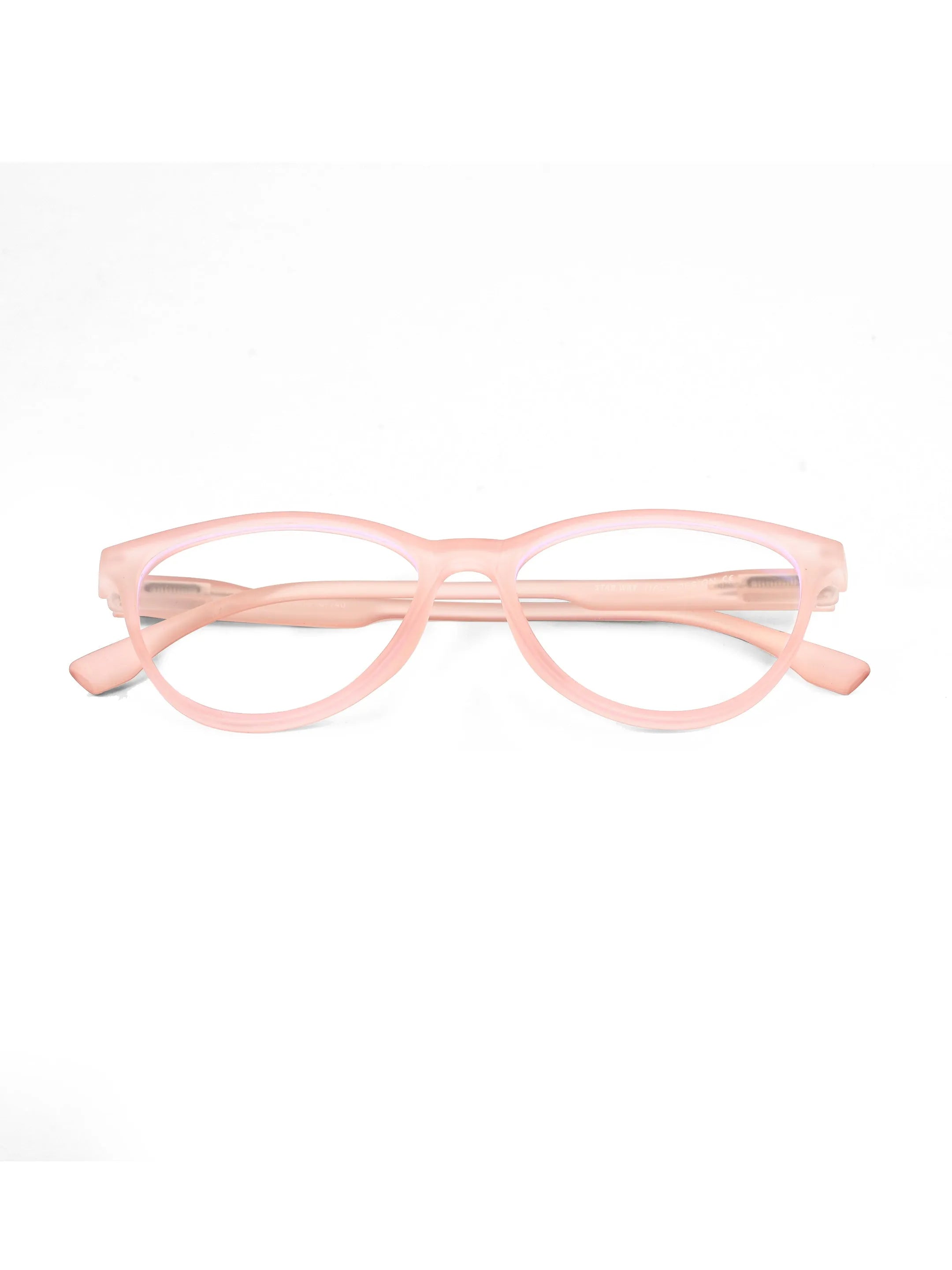 TruBlu | Baby Pink Medium Full Rim CATEYE Computer Glasses for Men & Women [Blue Block]