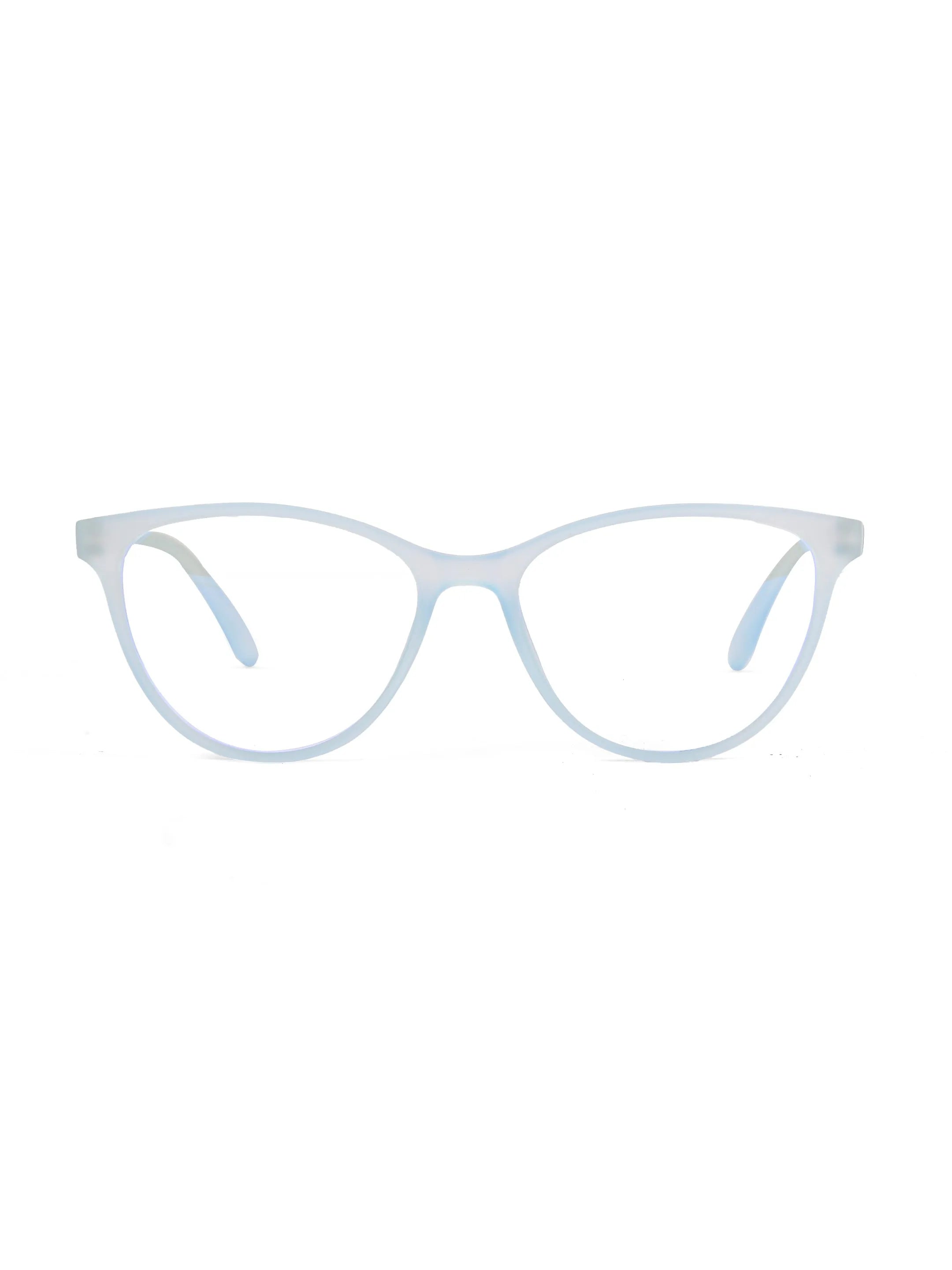 TruBlu | Sky Blue Medium Full Rim CATEYE Computer Glasses for Men & Women [Blue Block]