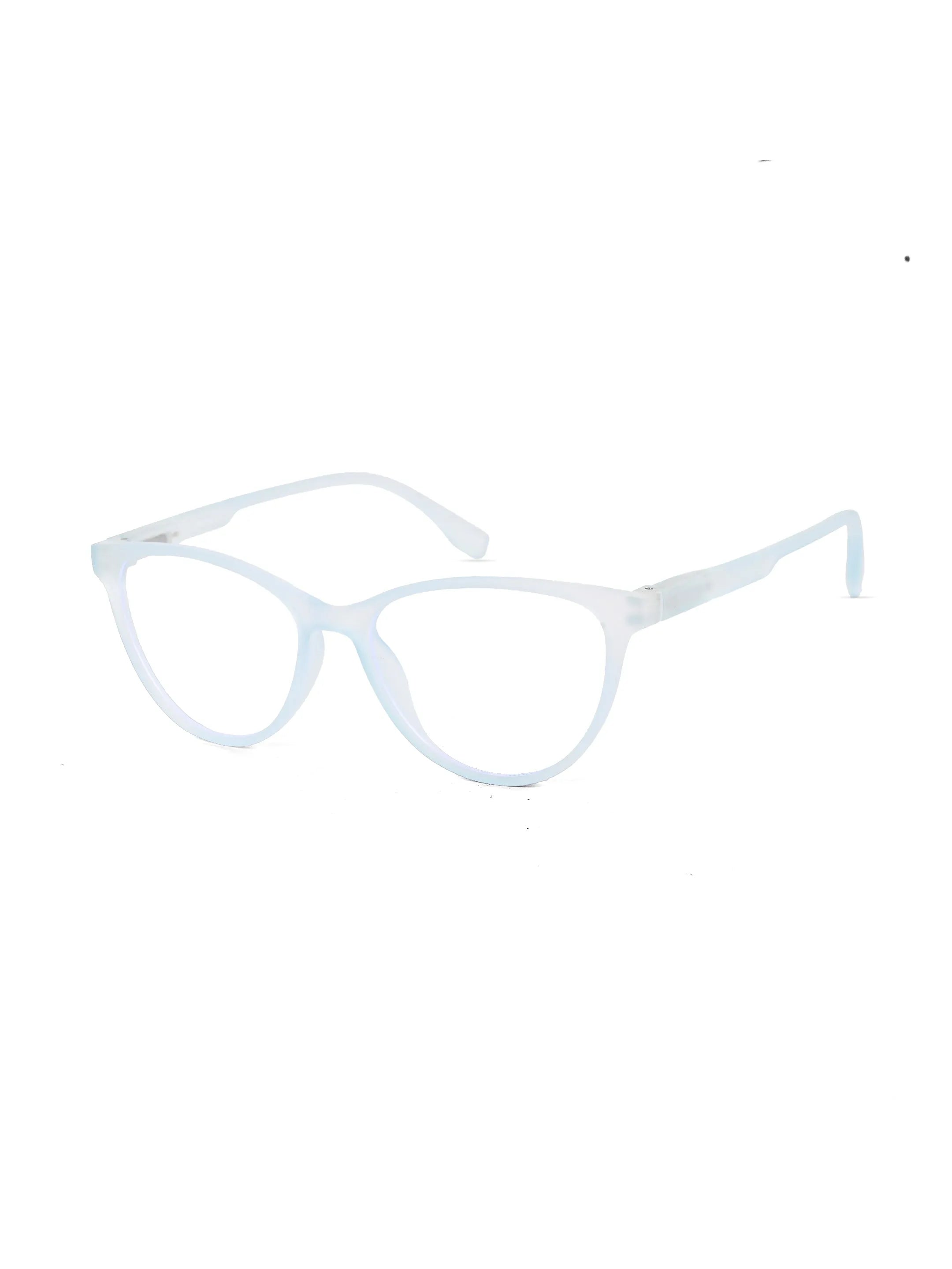 TruBlu | Sky Blue Medium Full Rim CATEYE Computer Glasses for Men & Women [Blue Block]