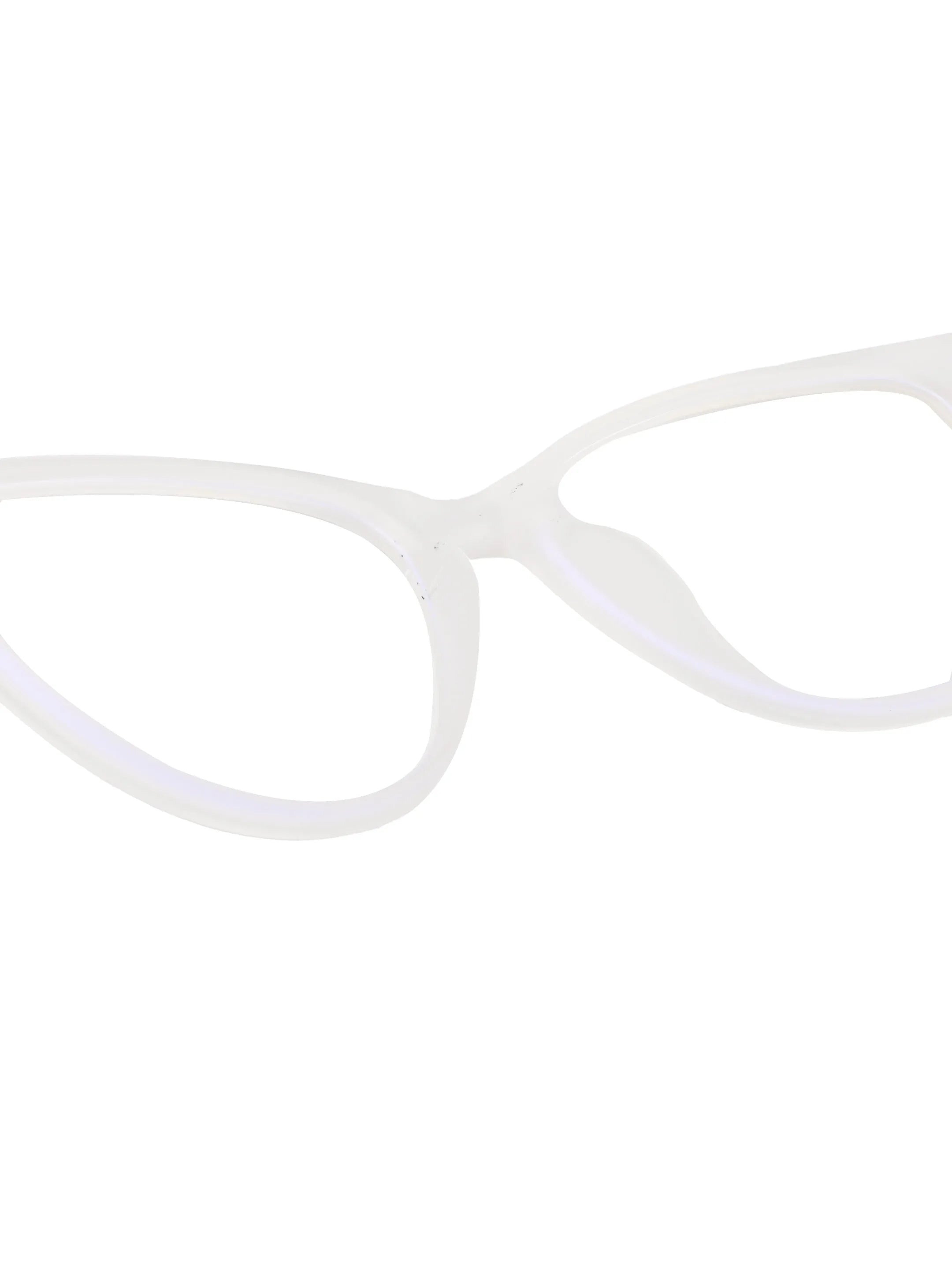 TruBlu | Transparent Medium Full Rim CATEYE Computer Glasses for Men & Women [Blue Block]