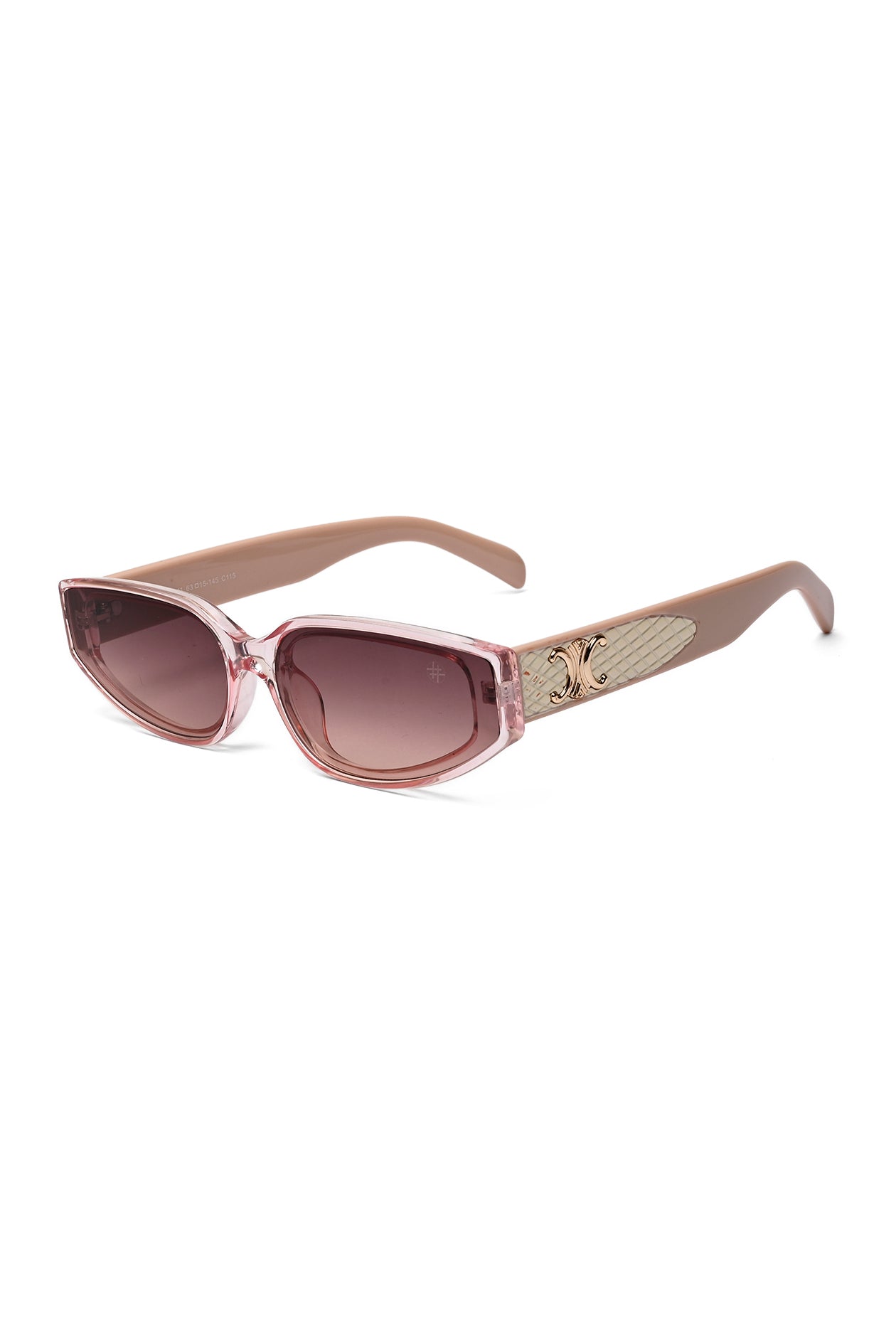 Hyra | Transparent Pink Medium Full Rim Cateye Sunglasses for Women [UV-protected]