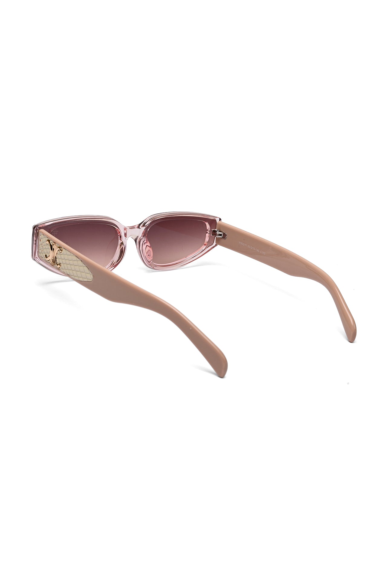Hyra | Transparent Pink Medium Full Rim Cateye Sunglasses for Women [UV-protected]