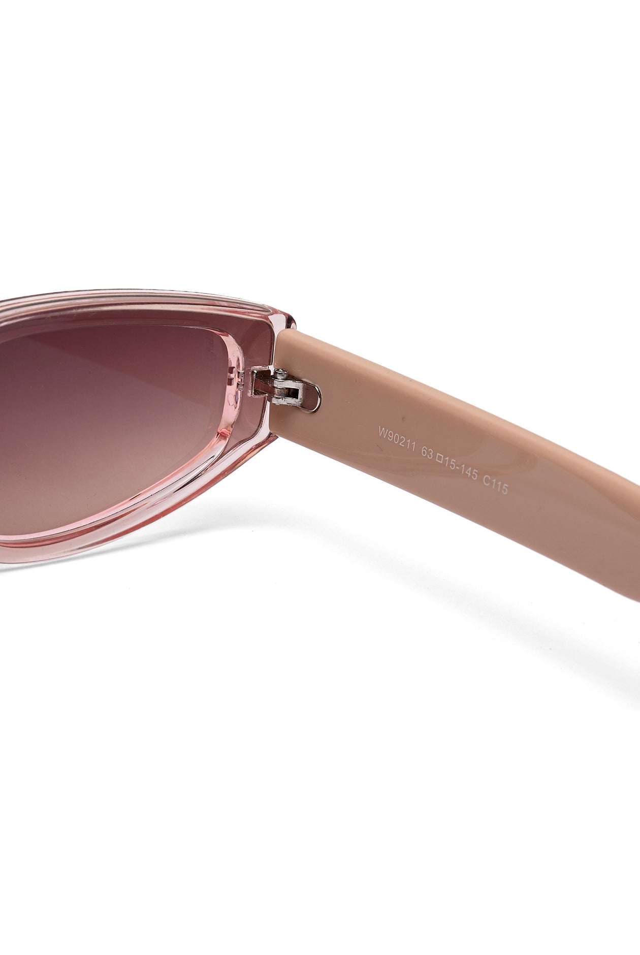 Hyra | Transparent Pink Medium Full Rim Cateye Sunglasses for Women [UV-protected]