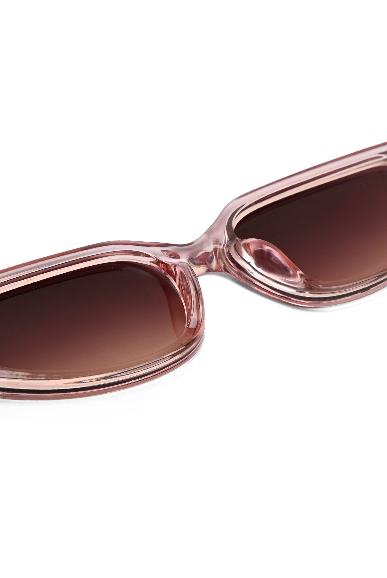 Hyra | Transparent Pink Medium Full Rim Cateye Sunglasses for Women [UV-protected]