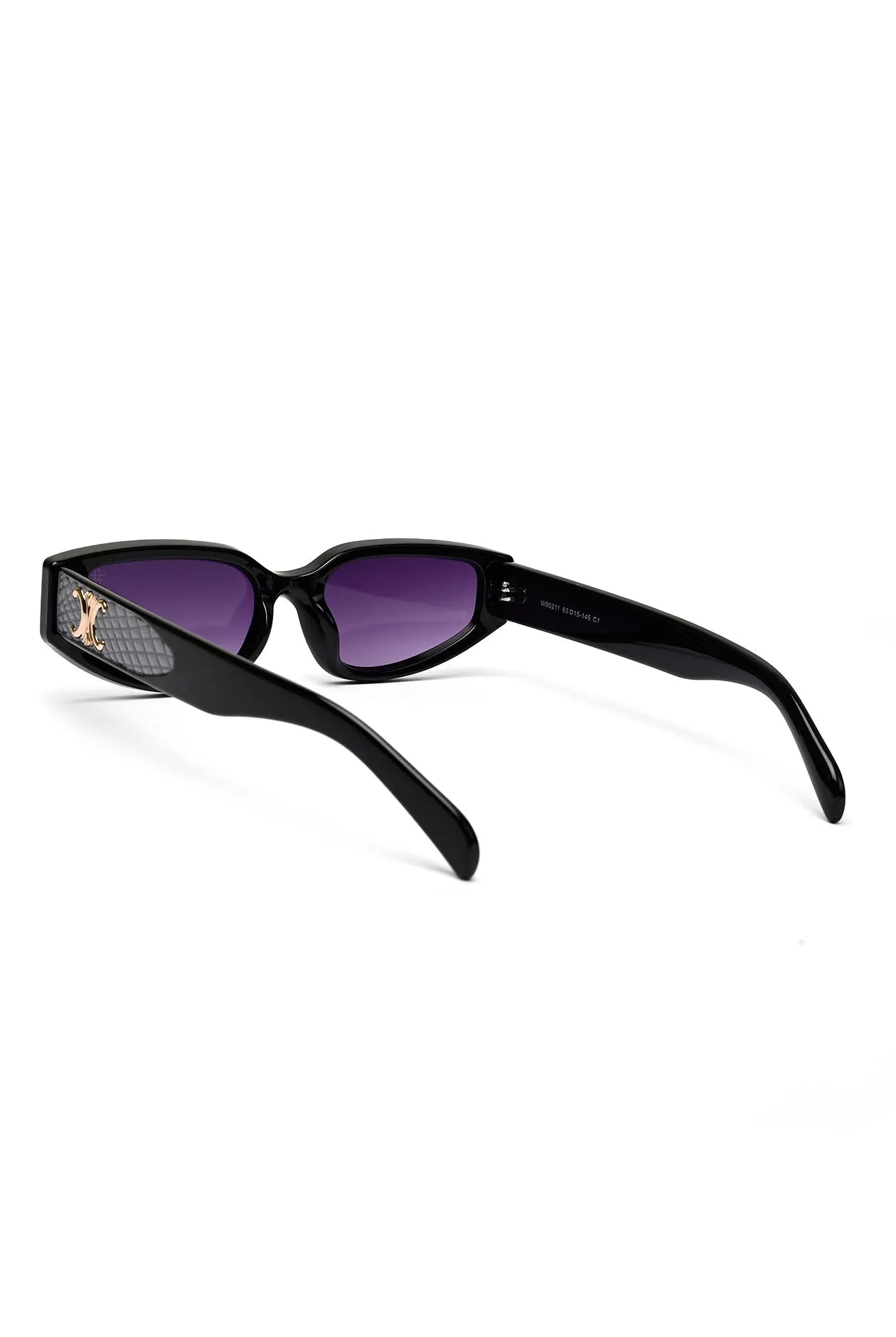 Hyra | Black Medium Full Rim Cateye Sunglasses for Women [UV-protected]