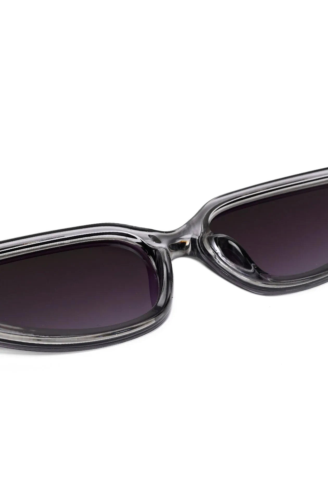 Hyra | Transparent Grey Medium Full Rim Cateye Sunglasses for Women [UV-protected]