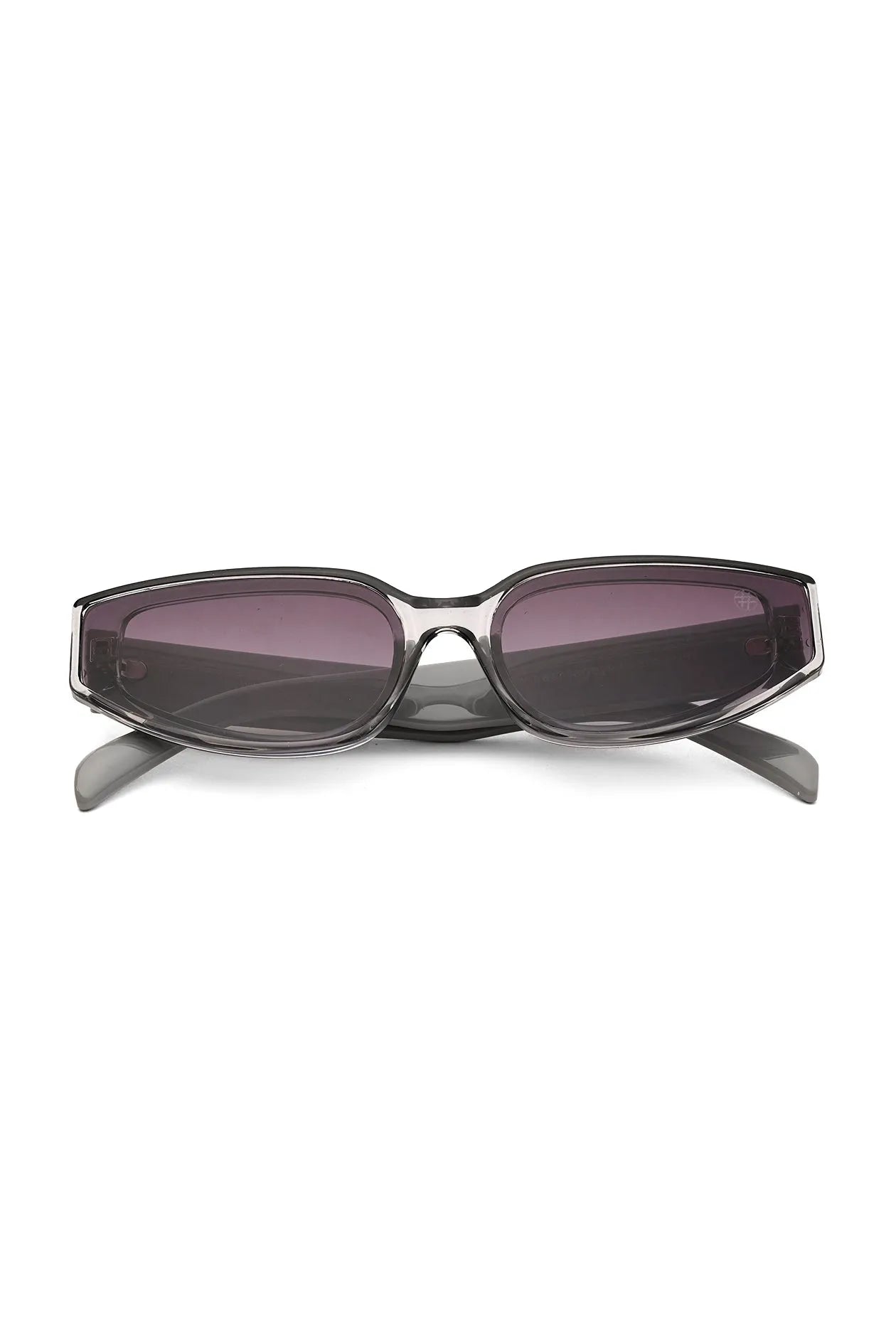 Hyra | Transparent Grey Medium Full Rim Cateye Sunglasses for Women [UV-protected]