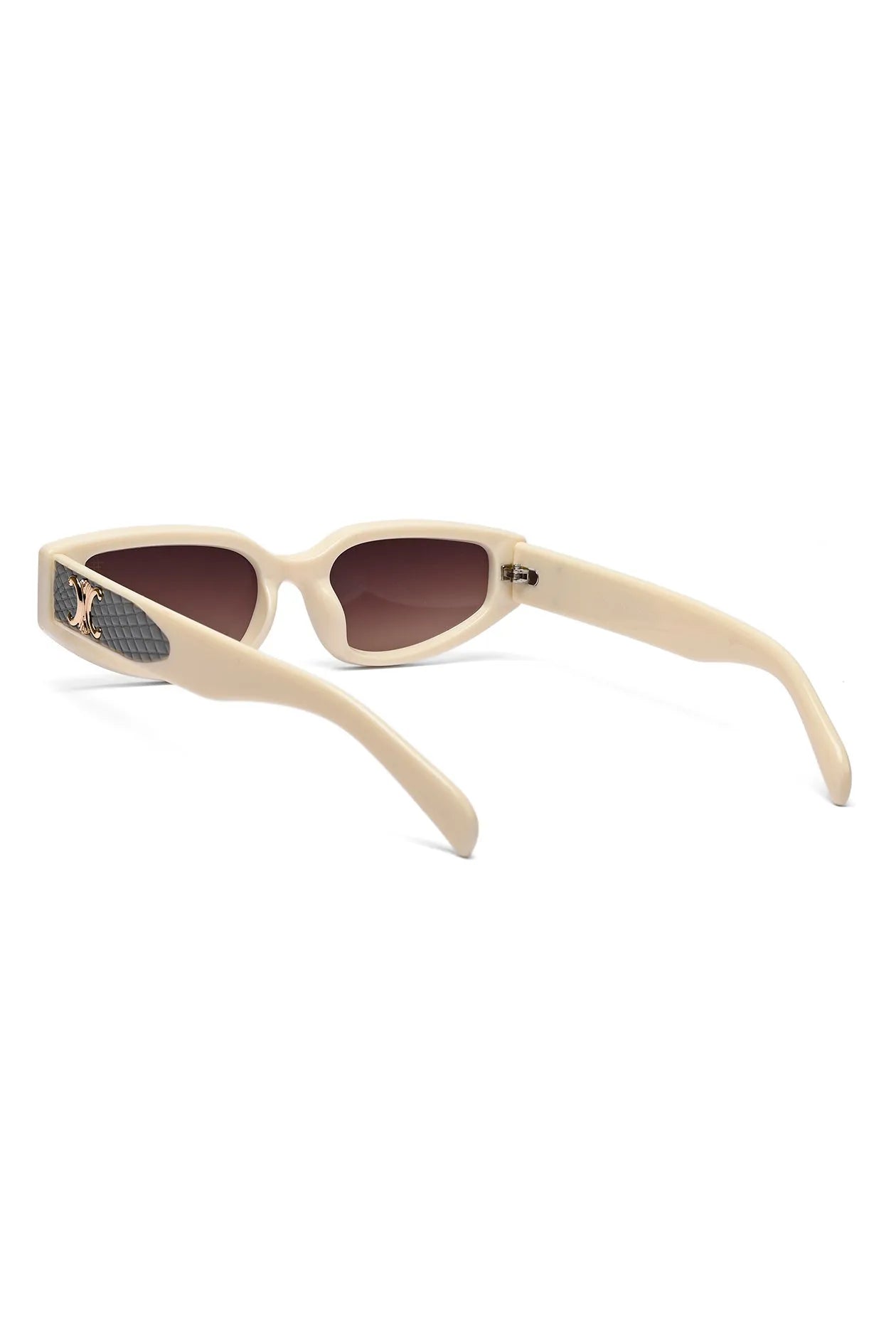 Hyra | White Medium Full Rim Cateye Sunglasses for Women [UV-protected]