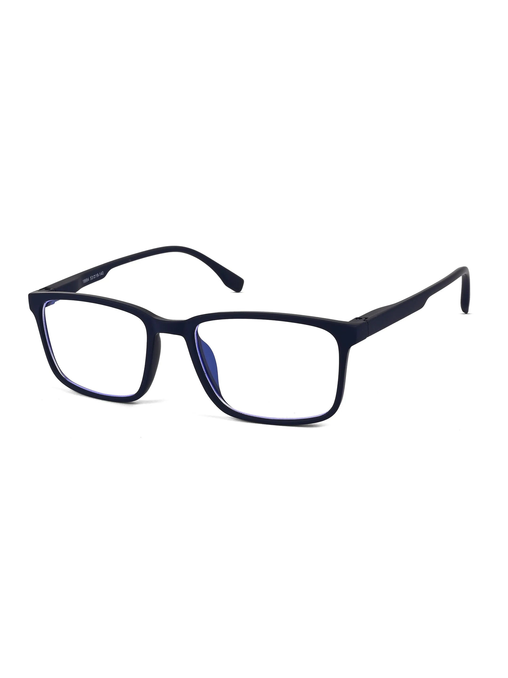 Vizionix | Blue Medium Full Rim RECTANGLE Computer Glasses for Men & Women [Blue Block]
