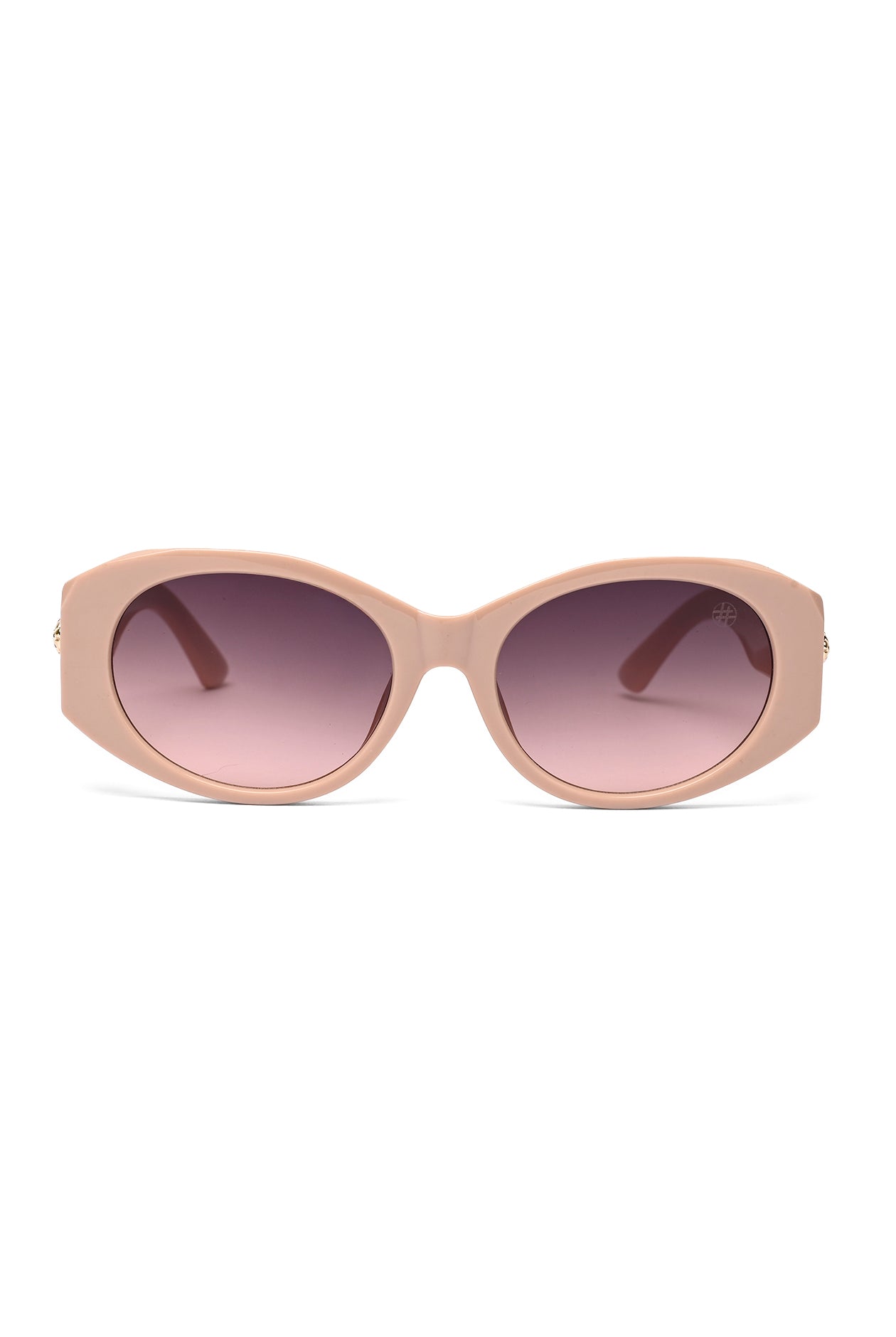 Medusa | Pinkish Biege Medium Full Rim Oval Sunglasses for Women [UV-protected]