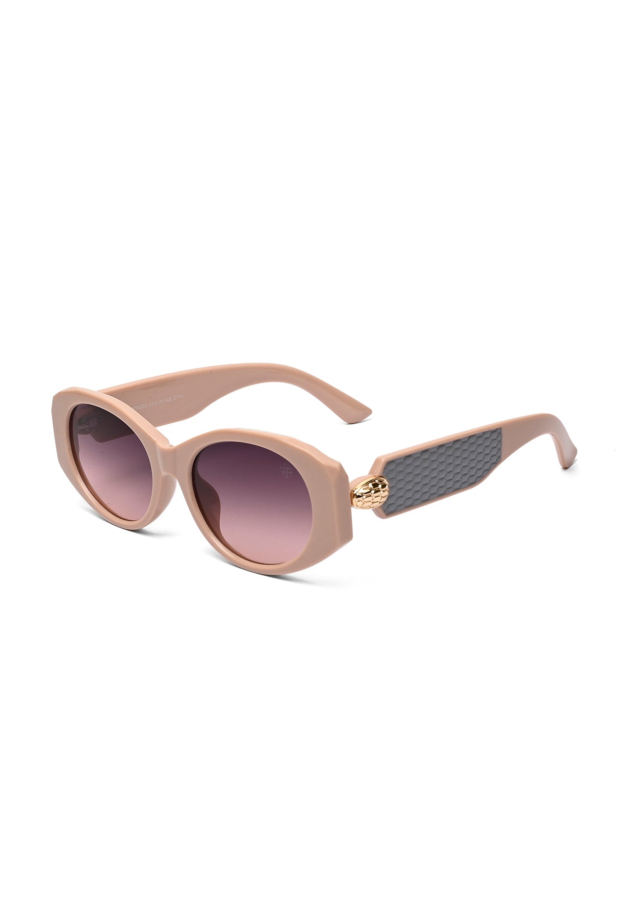 Medusa | Pinkish Biege Medium Full Rim Oval Sunglasses for Women [UV-protected]