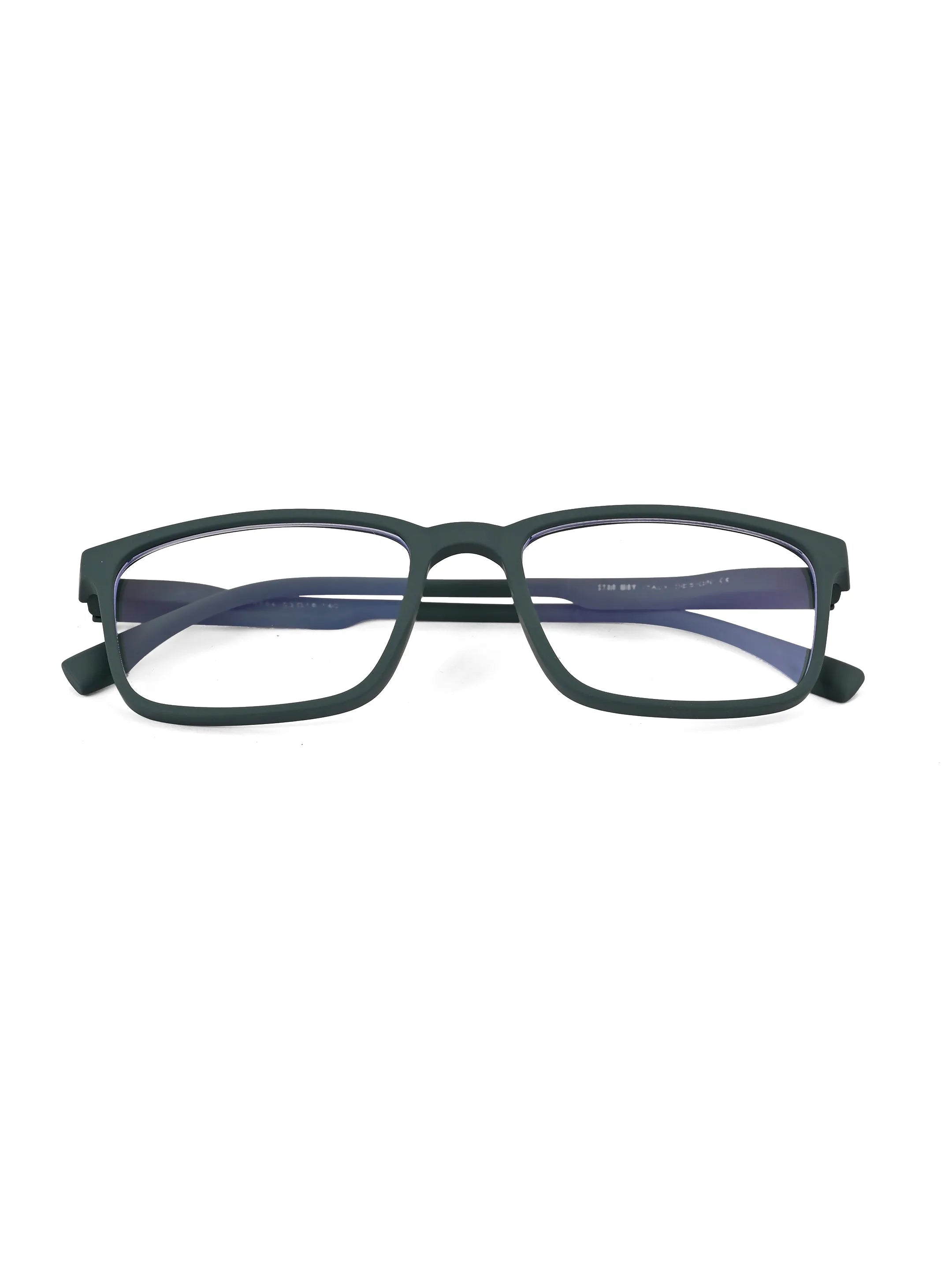 Vizionix | Green Medium Full Rim RECTANGLE Computer Glasses for Men & Women [Blue Block]