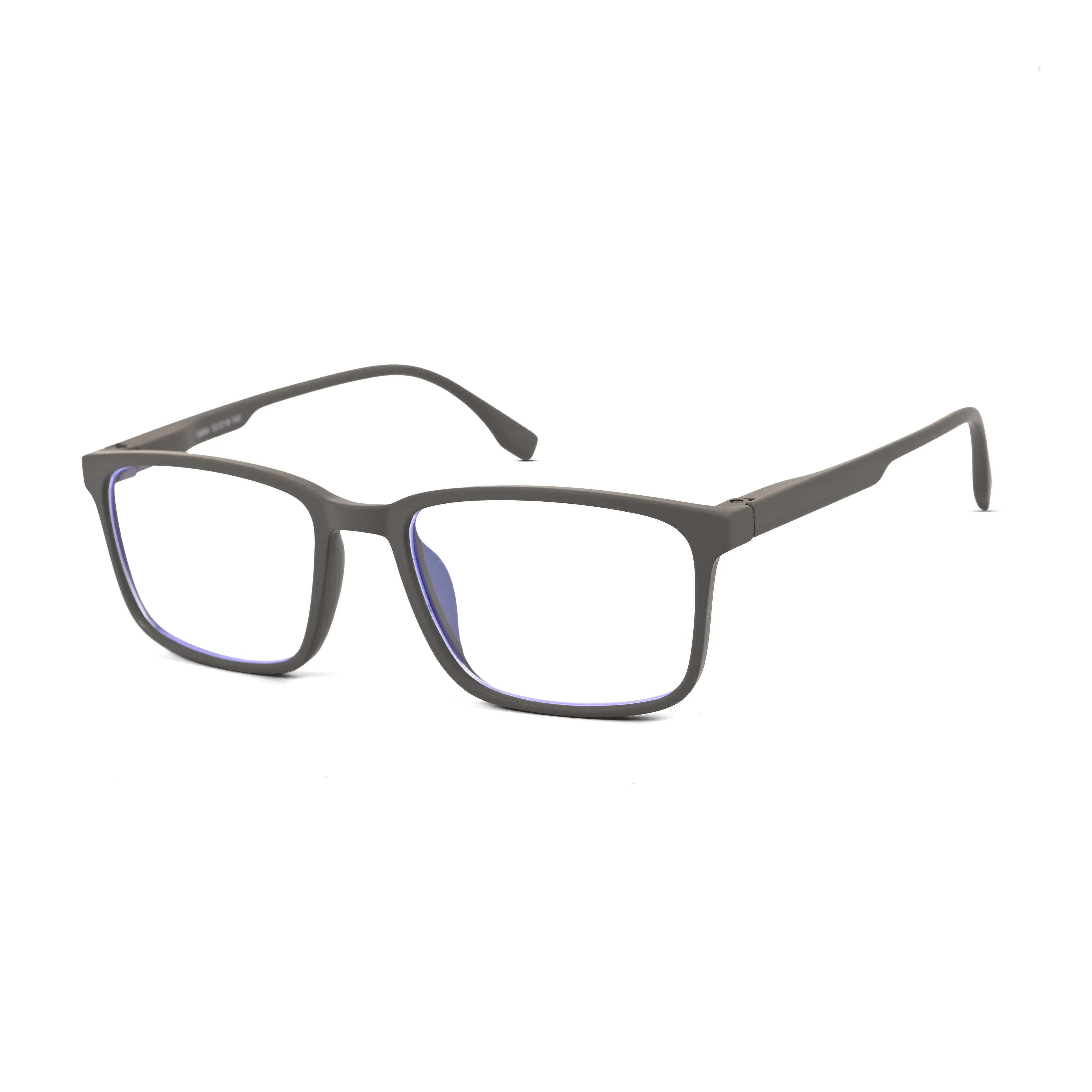 Vizionix | Grey Medium Full Rim RECTANGLE Computer Glasses for Men & Women [Blue Block]