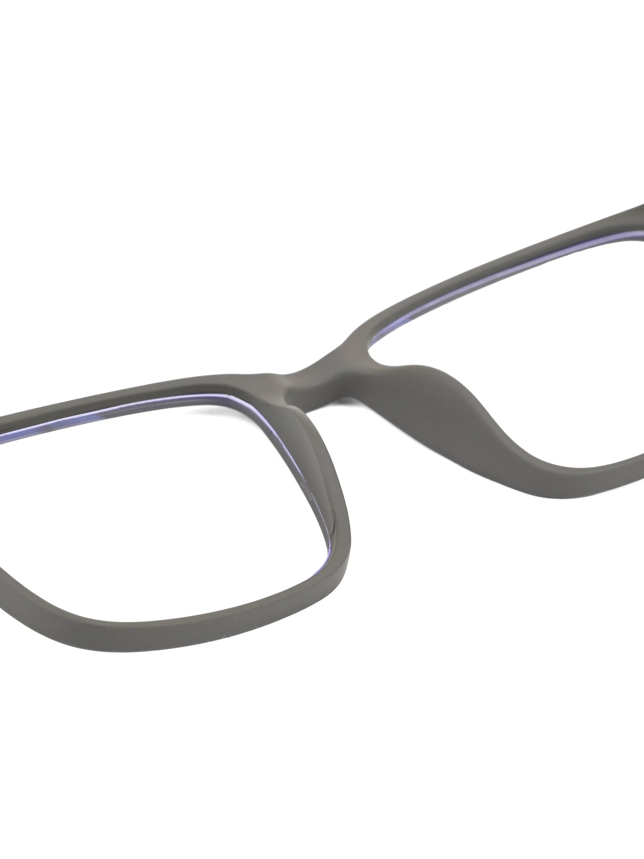 Vizionix | Grey Medium Full Rim RECTANGLE Computer Glasses for Men & Women [Blue Block]