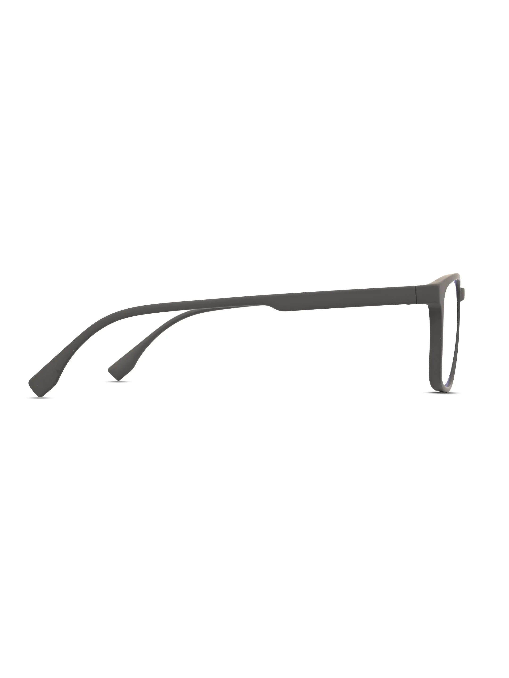 Vizionix | Grey Medium Full Rim RECTANGLE Computer Glasses for Men & Women [Blue Block]