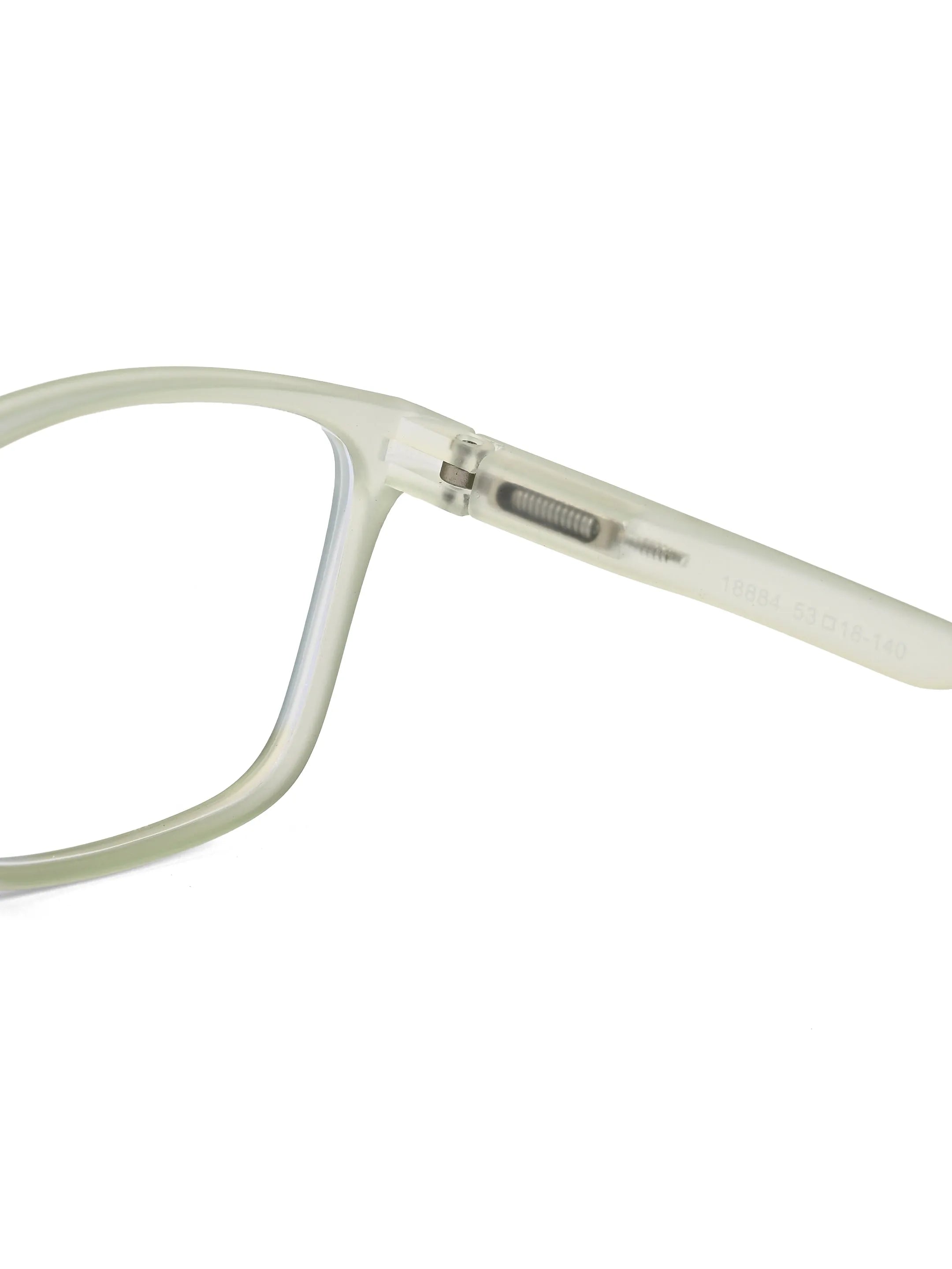 Vizionix | Transparent Light Green Medium Full Rim RECTANGLE Computer Glasses for Men & Women [Blue Block]