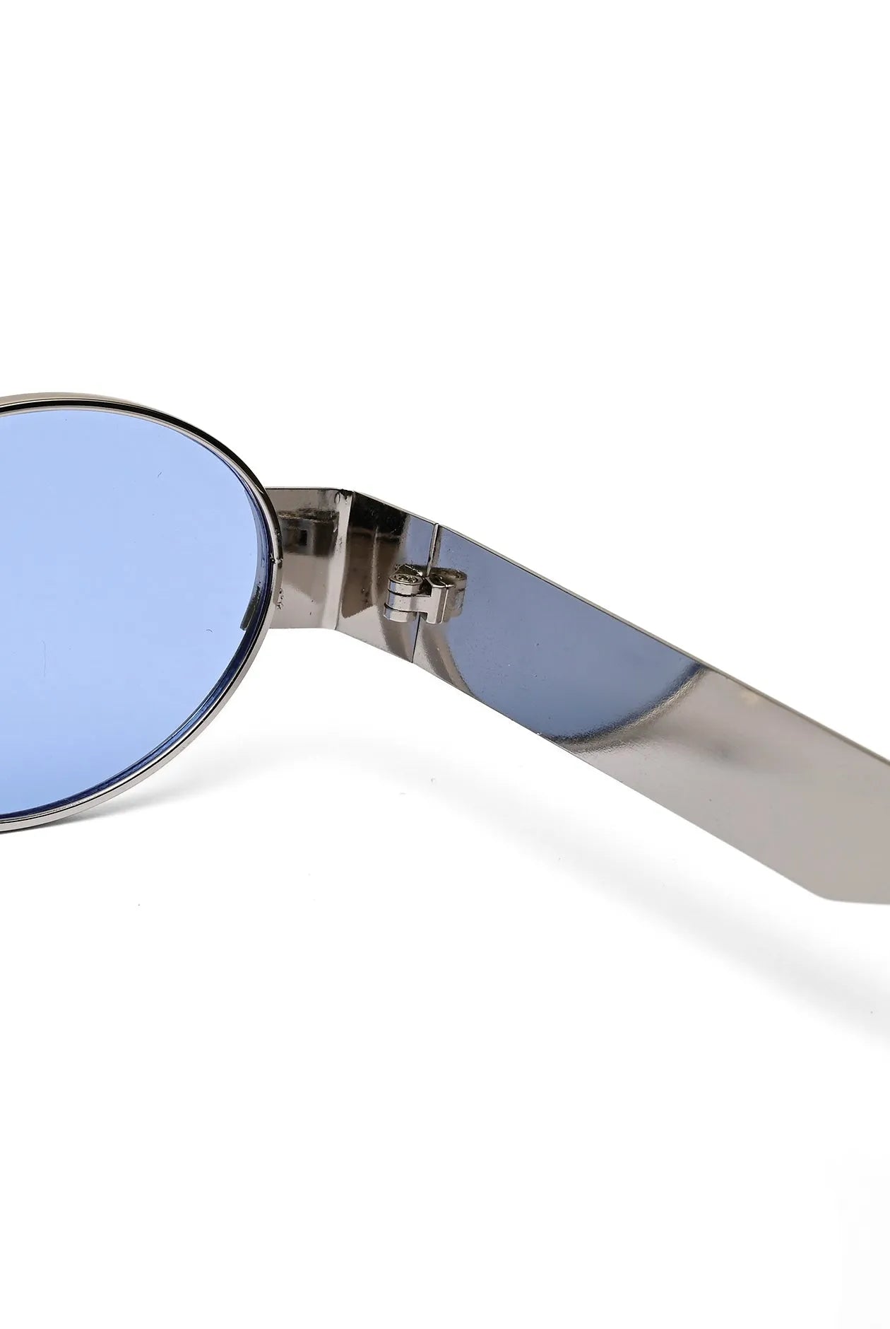 Liora | Silver Small Full Rim Oval Sunglasses for Women [UV-protected]