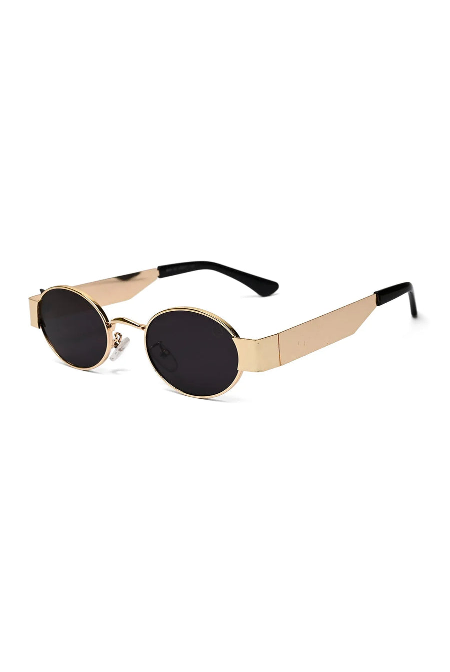 Liora | Gold Small Full Rim Oval Sunglasses for Women [UV-protected]