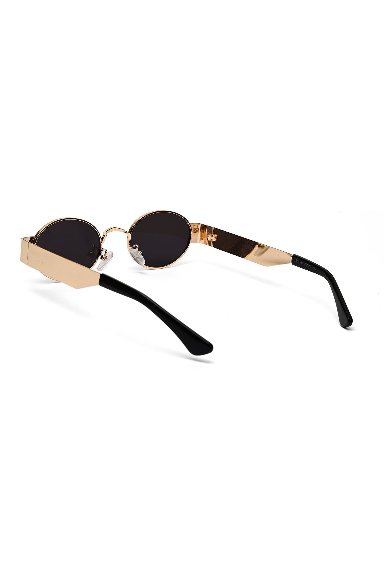 Liora | Gold Small Full Rim Oval Sunglasses for Women [UV-protected]