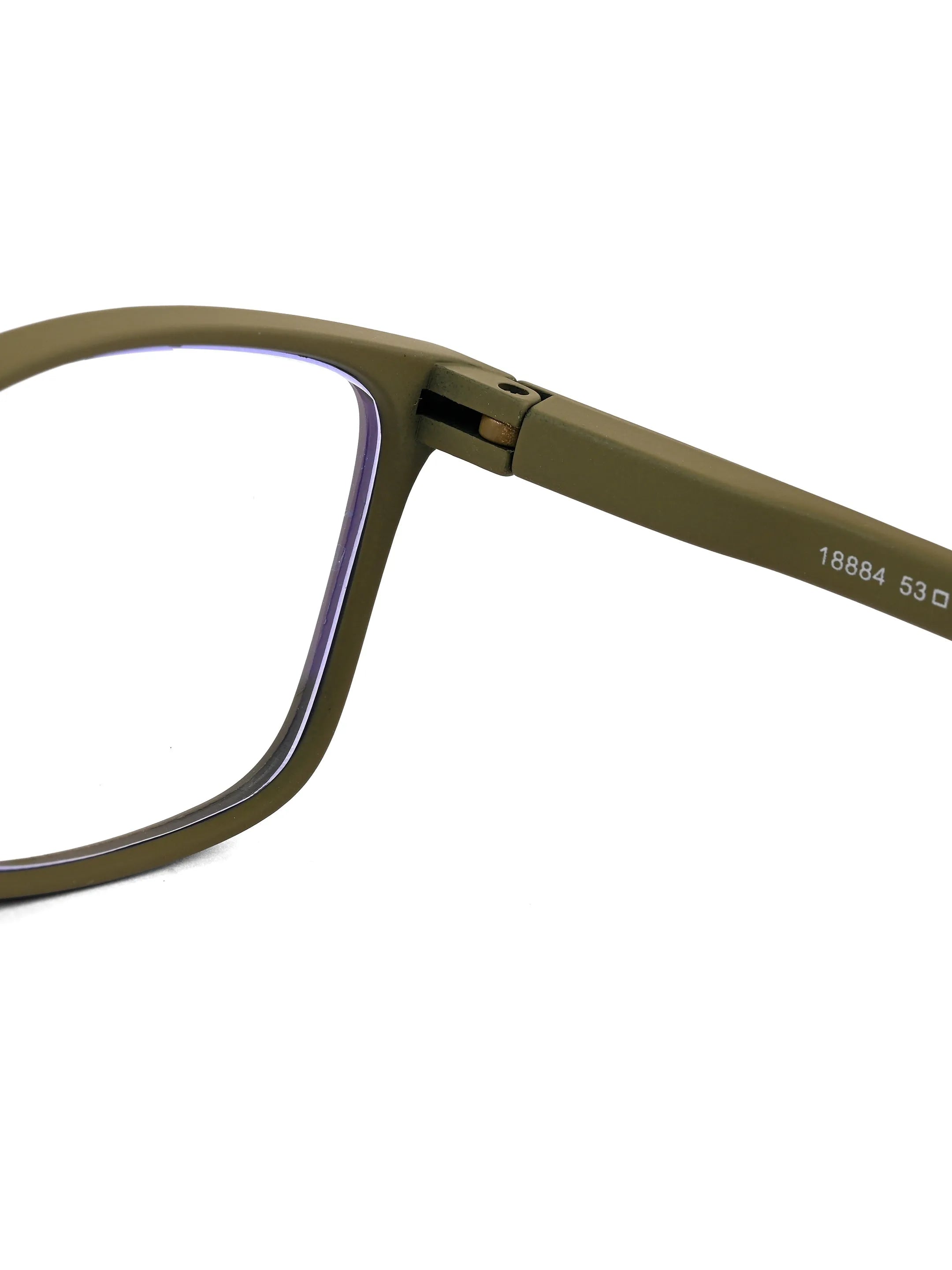 Vizionix | Olive Green Medium Full Rim RECTANGLE Computer Glasses for Men & Women [Blue Block]