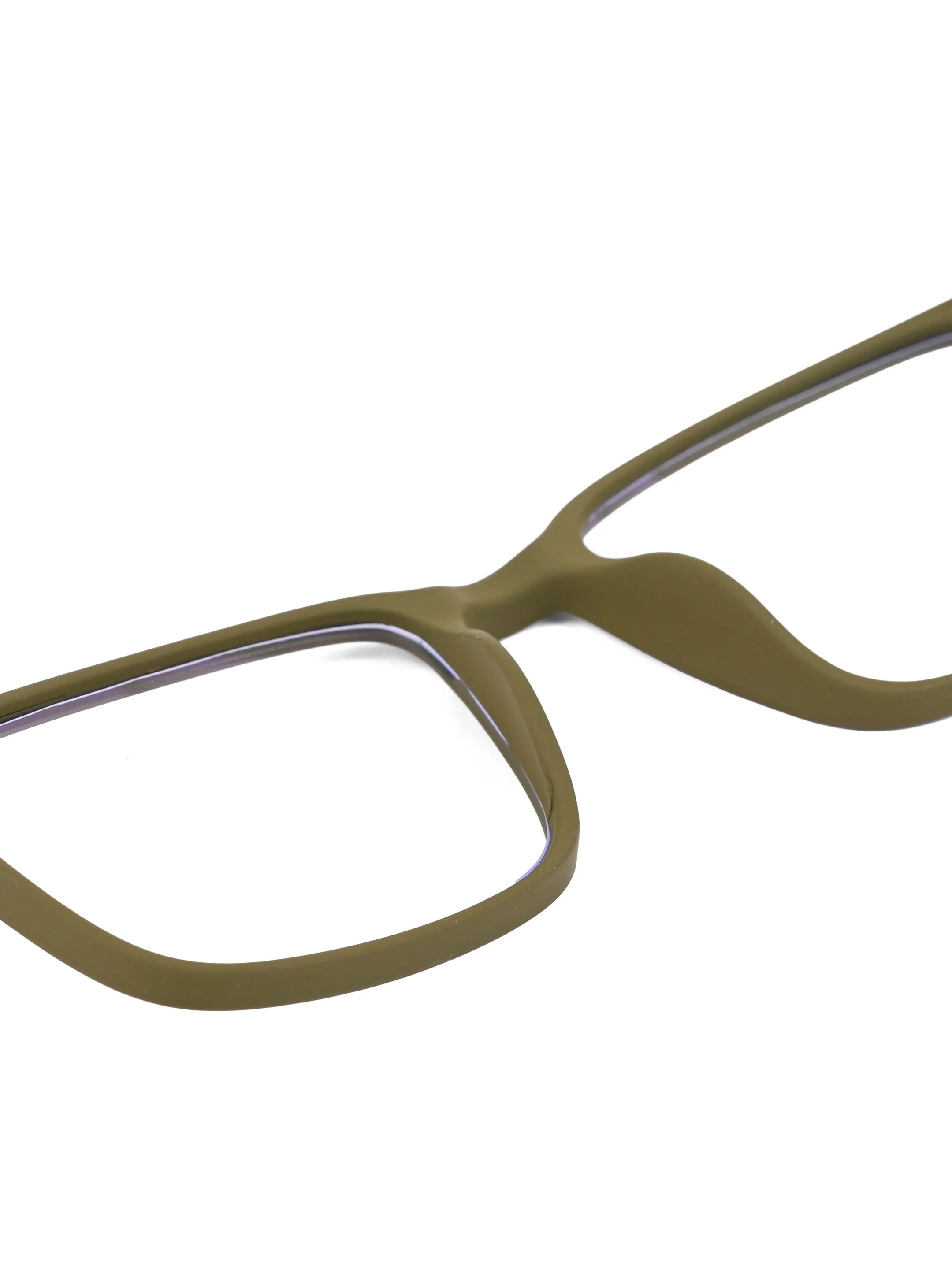 Vizionix | Olive Green Medium Full Rim RECTANGLE Computer Glasses for Men & Women [Blue Block]