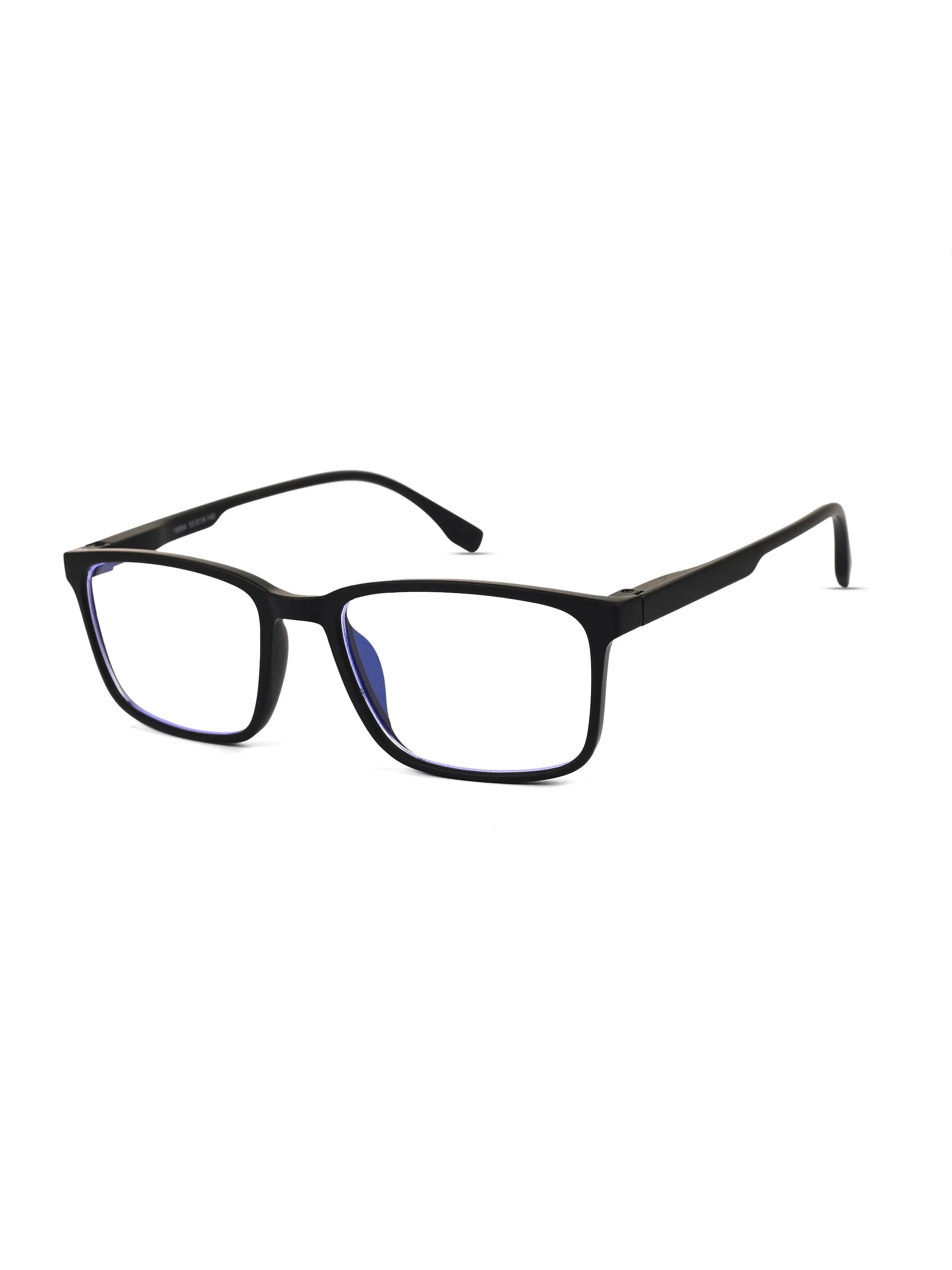 Vizionix | Black Medium Full Rim RECTANGLE Computer Glasses for Men & Women [Blue Block]