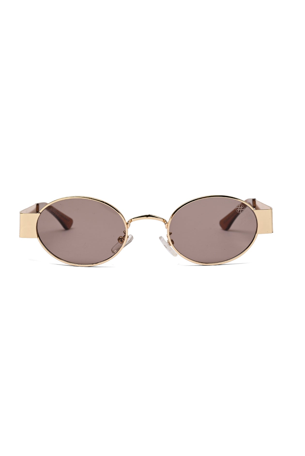 Liora | Brown Small Full Rim Oval Sunglasses for Women [UV-protected]