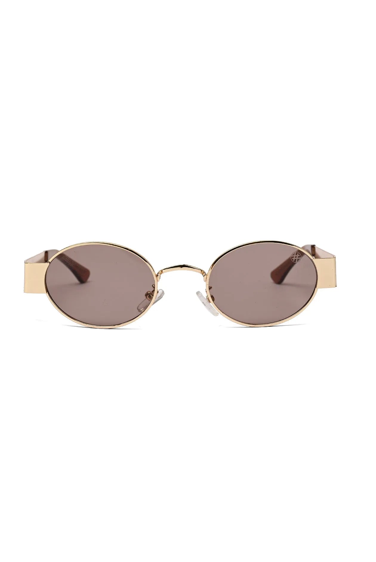 Liora | Brown Small Full Rim Oval Sunglasses for Women [UV-protected]
