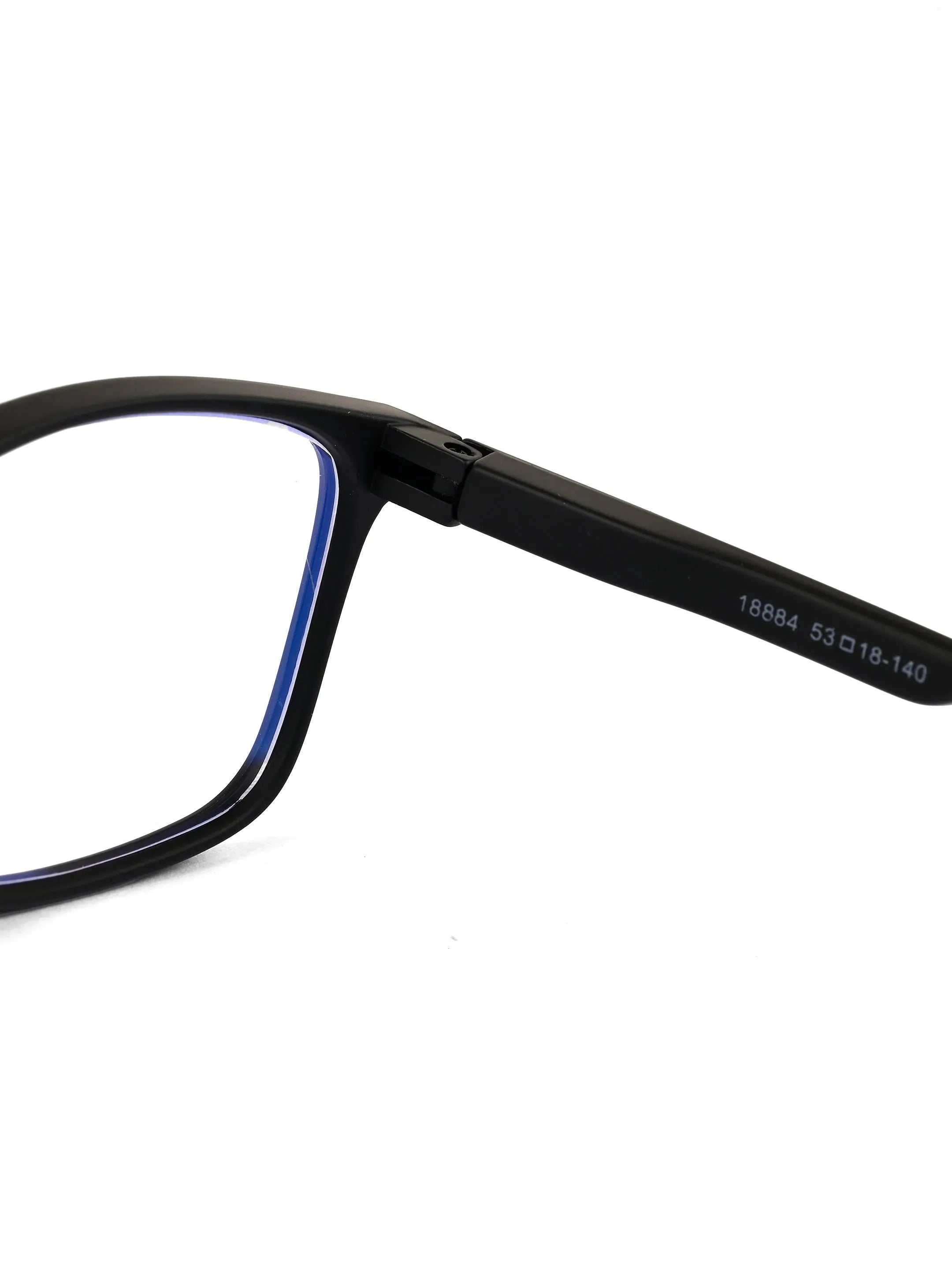 Vizionix | Black Medium Full Rim RECTANGLE Computer Glasses for Men & Women [Blue Block]