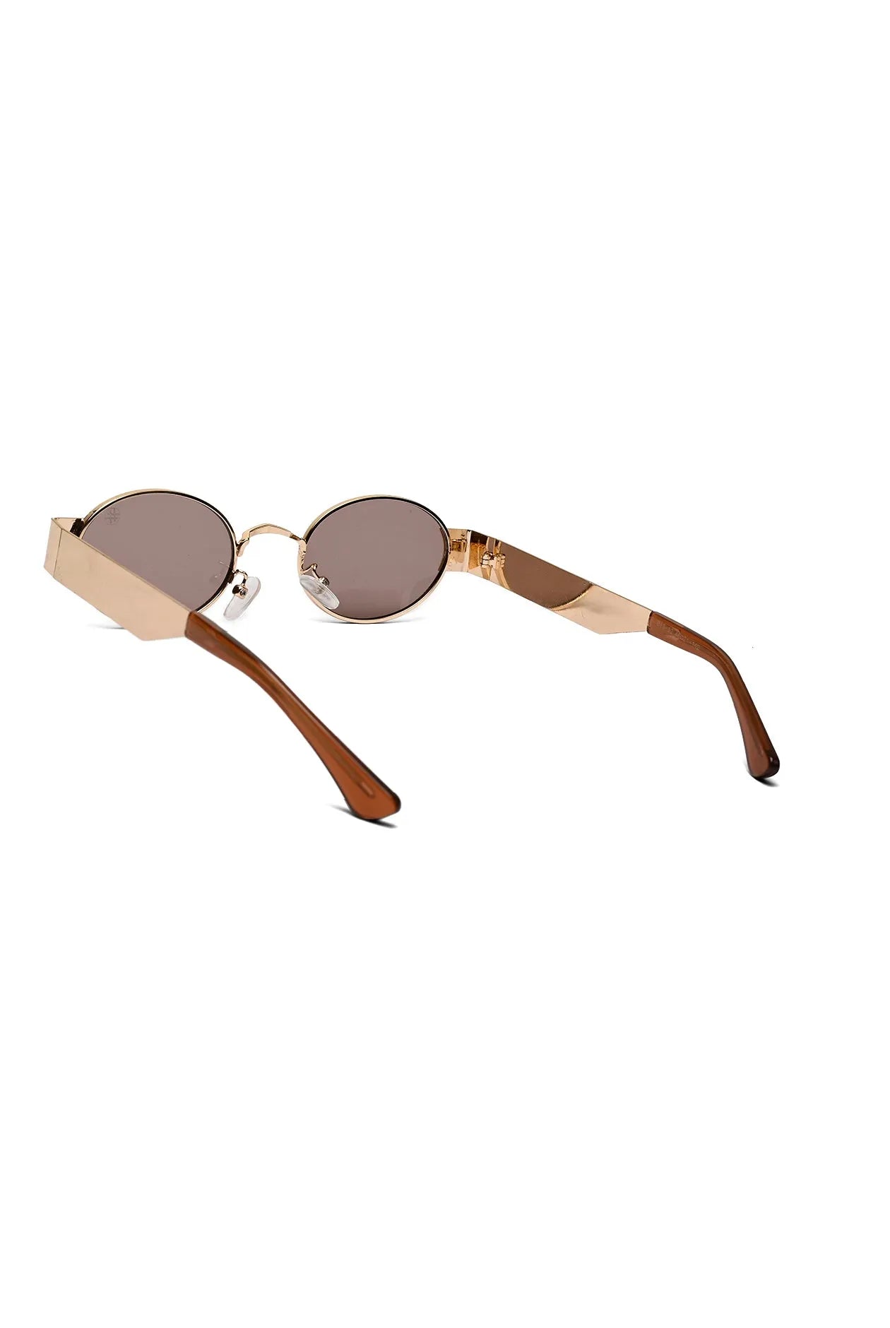 Liora | Brown Small Full Rim Oval Sunglasses for Women [UV-protected]