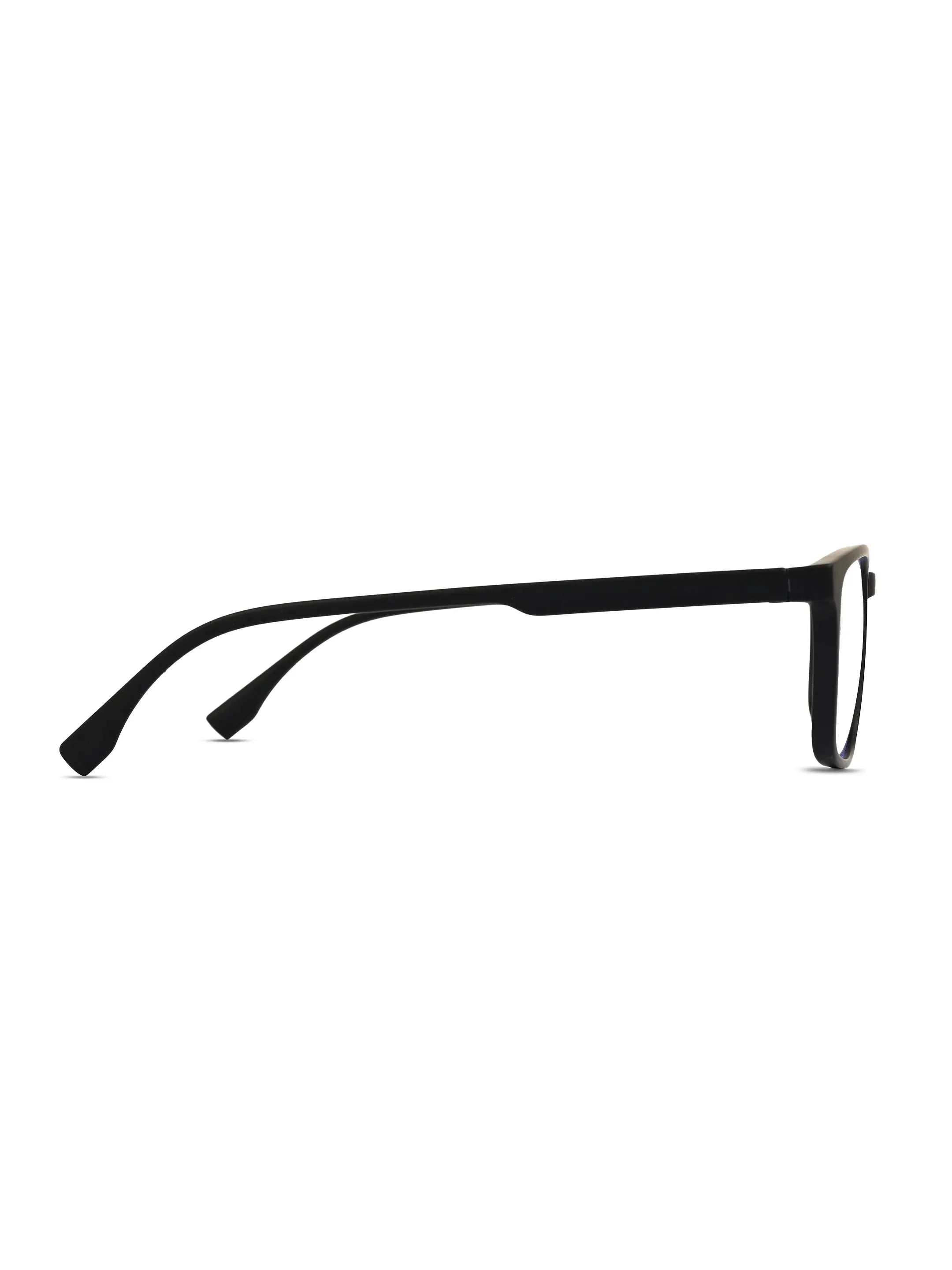 Vizionix | Black Medium Full Rim RECTANGLE Computer Glasses for Men & Women [Blue Block]